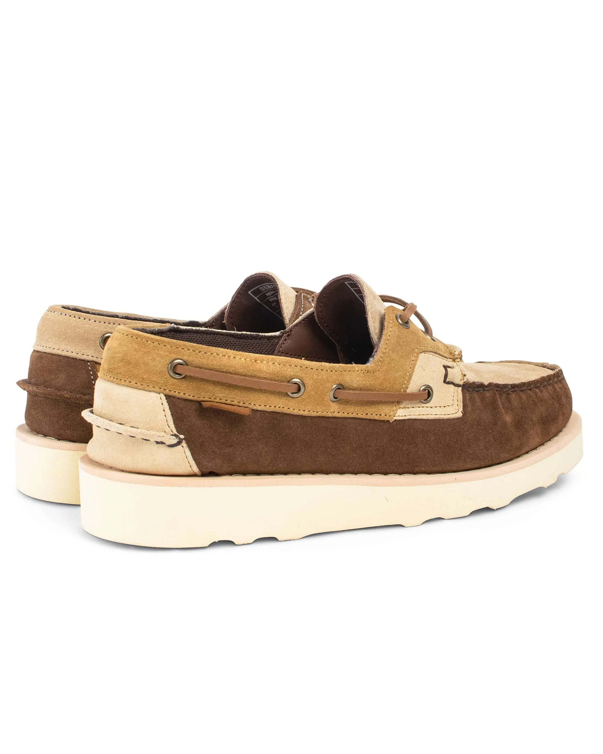 Engineered Garments x Sebago Rossisland Mix Jib Desert Tones Boosted sole Present