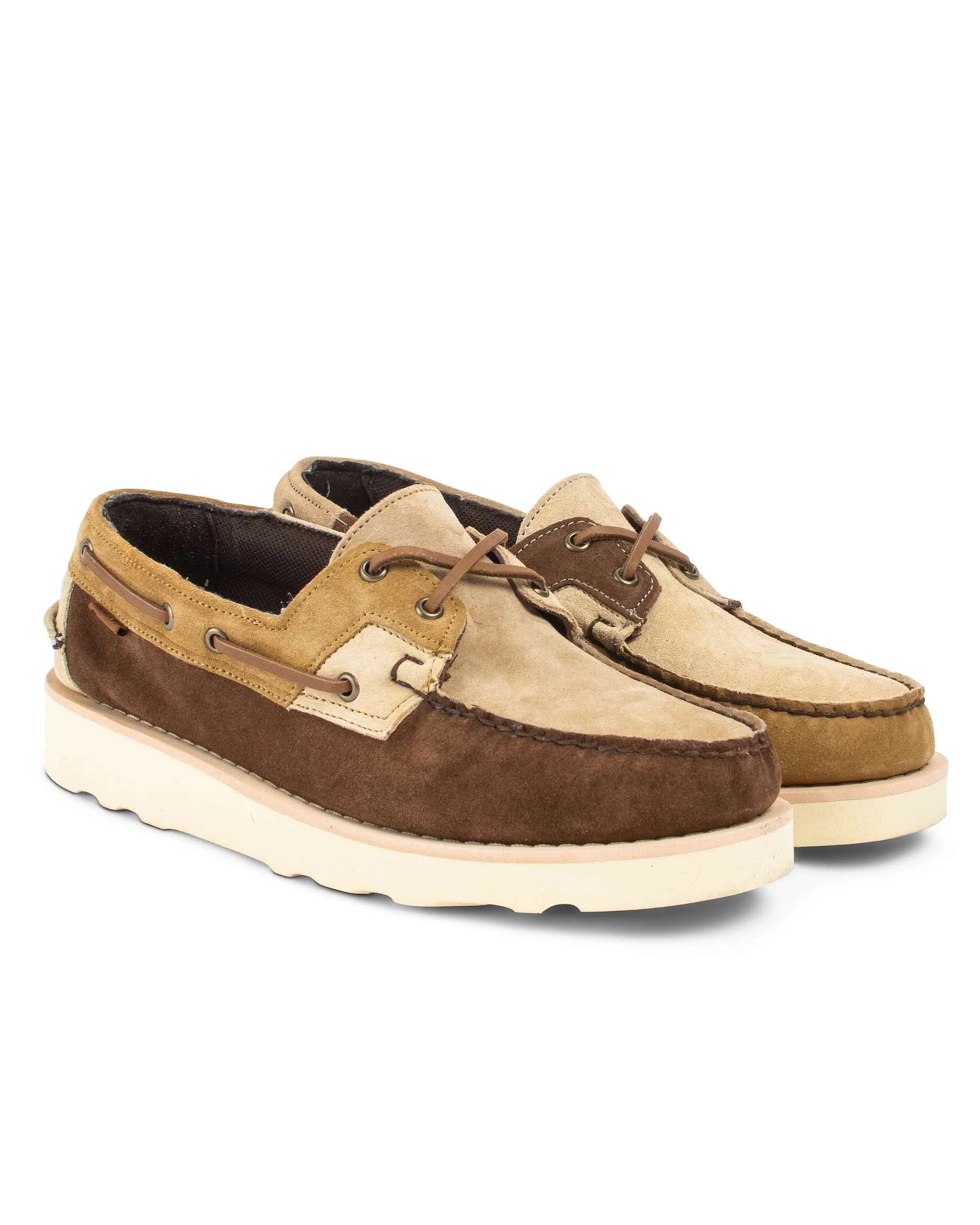 Engineered Garments x Sebago Rossisland Mix Jib Desert Tones Flat Ultra-soft shock absorption