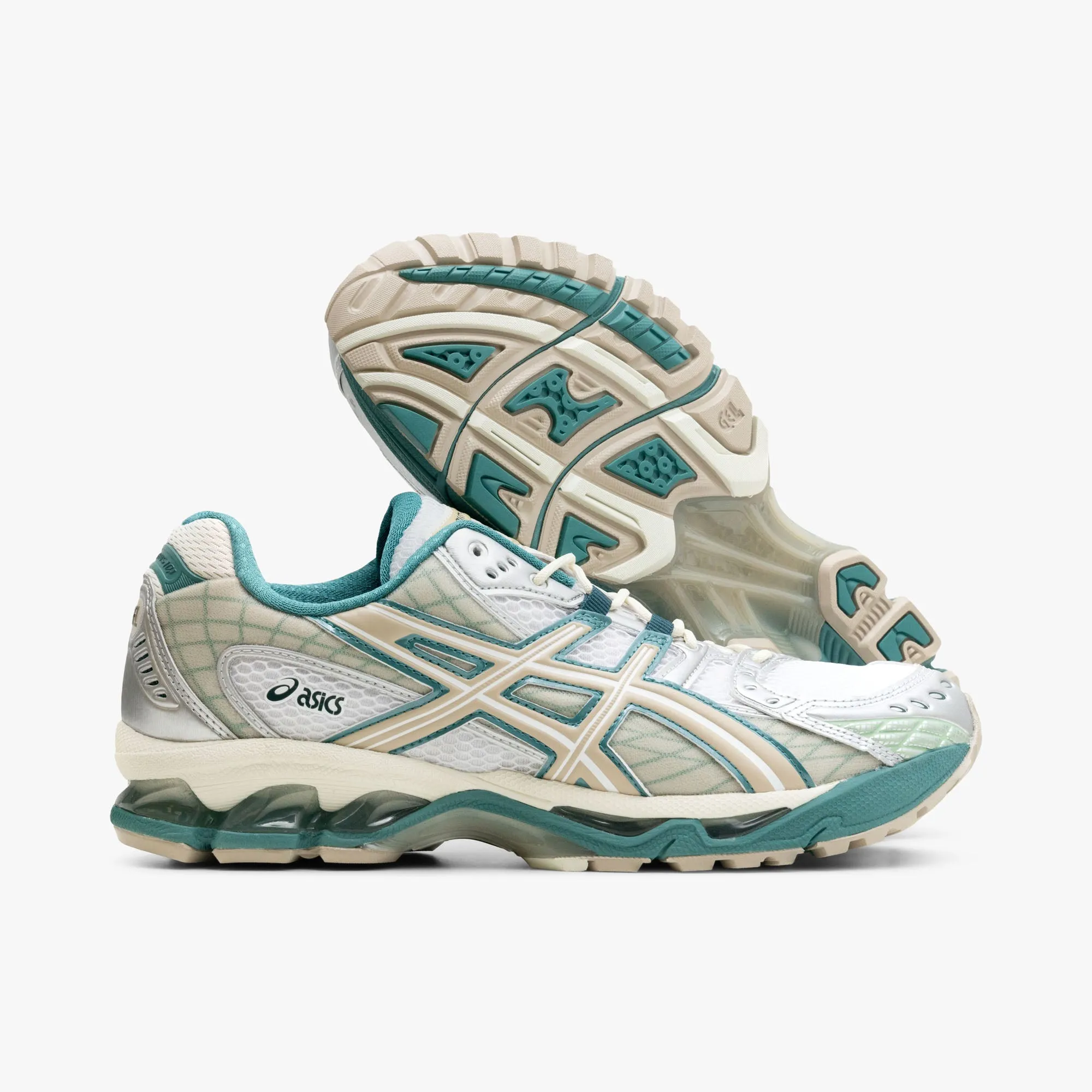 ASICS Gel-Nimbus 10.1 White / Rainy Lake badminton player shoes Ergonomic Build