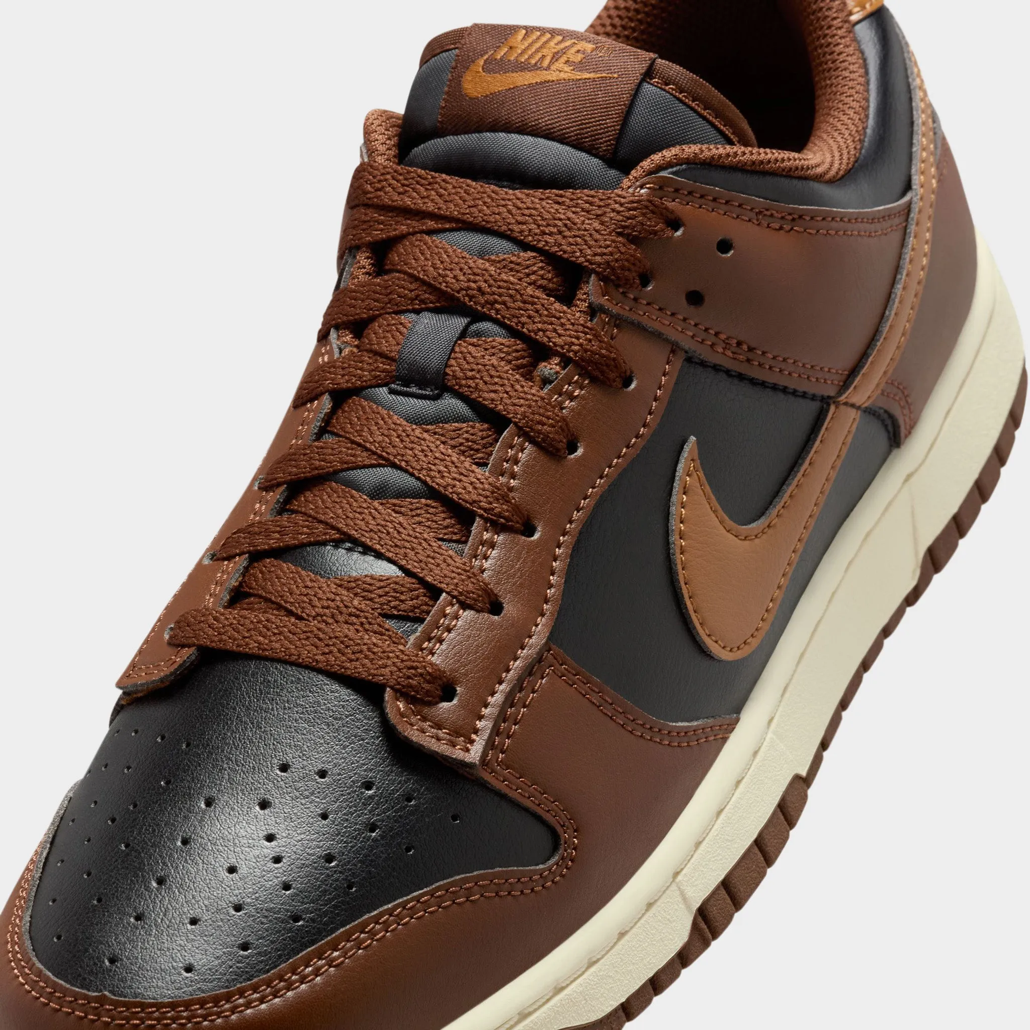 Heel lock Nike Dunk Low Black / British Tan - Cacao Wow
