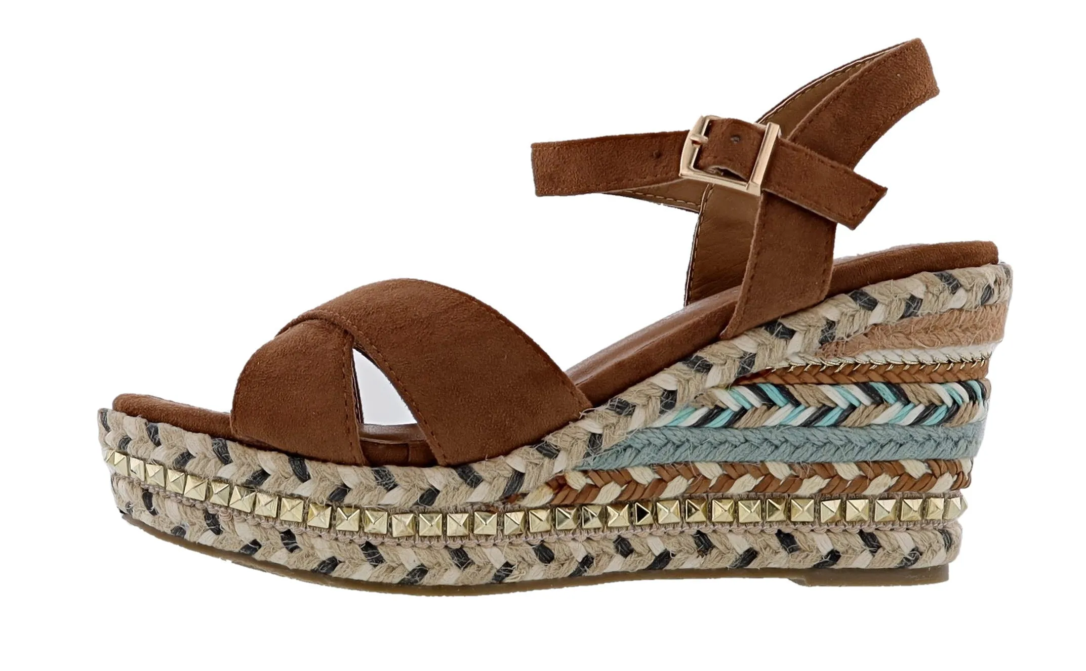 Patrizia Sloane Studded Wedge Sandals By Spring Step Formal Sandals Comfortable Straps