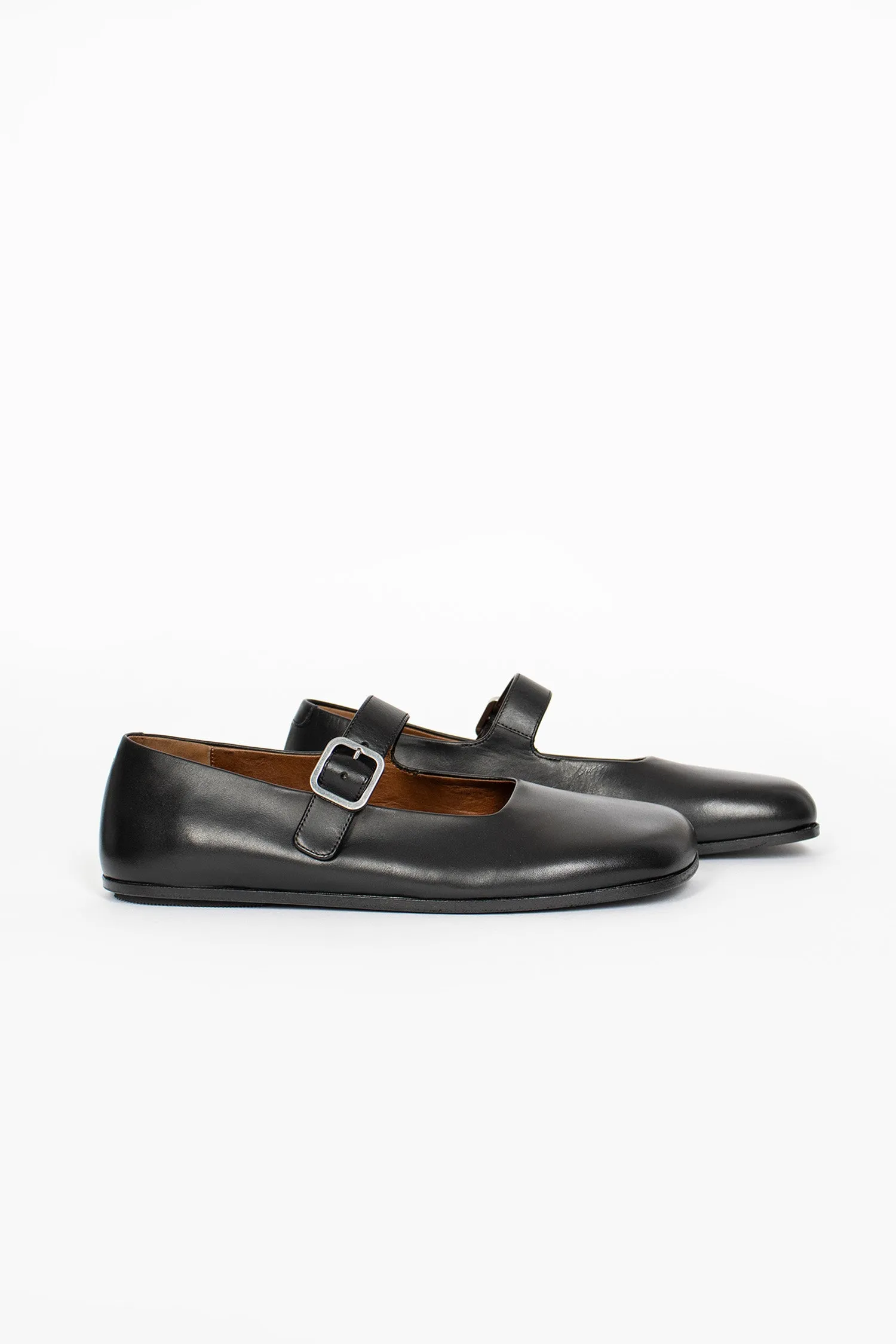 Closed Toe Design Appiedi Mary Jane Flat Black