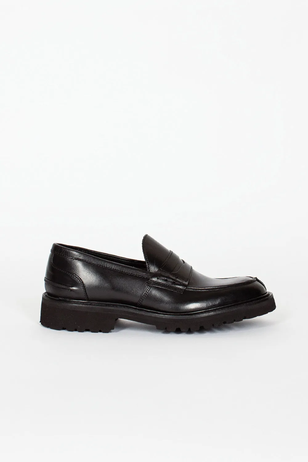 Eva Penny Loafer Black Feather Light River Crossing