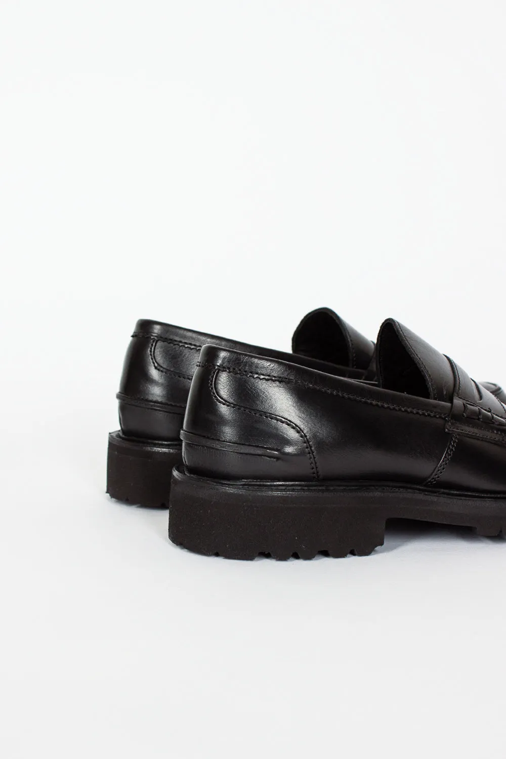 Eva Penny Loafer Black All-Weather Design.
