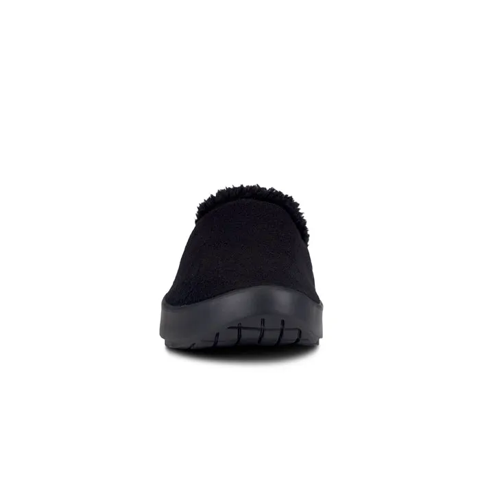 Men's Oofos Oocoozie Mule in Black College Trend
