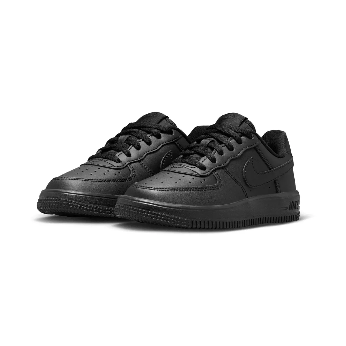 Quick Loop Nike Force 1 Low 'Black' Little Kids' Shoes