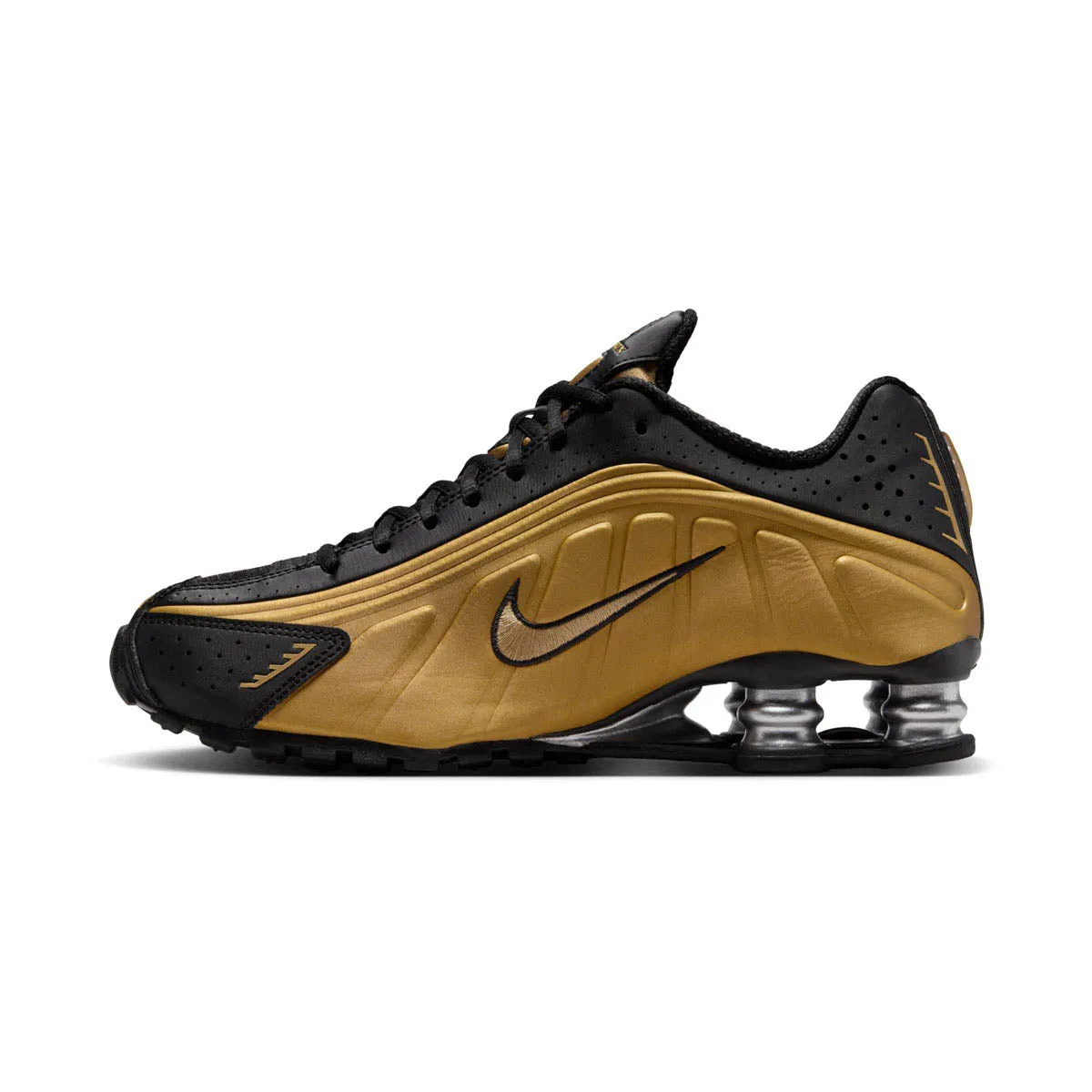 Nike Shox R4 'Black Metalic Gold' Women's Shoes Soft Motion