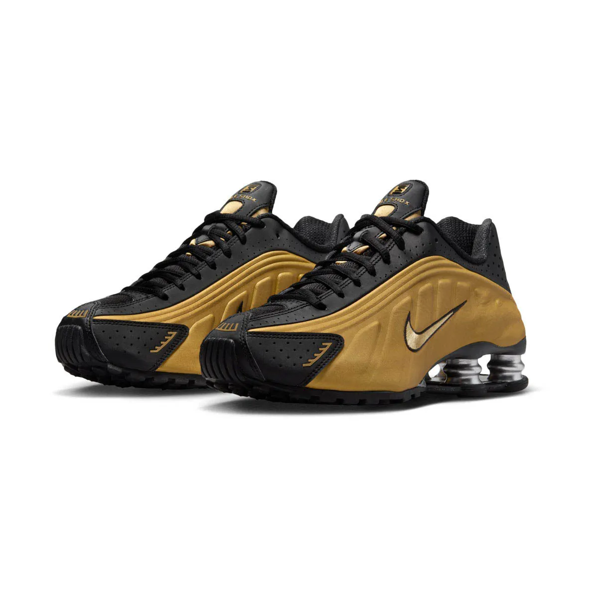 fun - run hill training footwear Nike Shox R4 'Black Metalic Gold' Women's Shoes