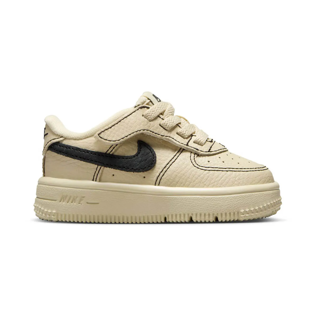 Cloud Feel Everywhere Use Nike Force 1 Low LV8 EasyOn 'Light Khaki & Black' Baby/Toddler Shoes