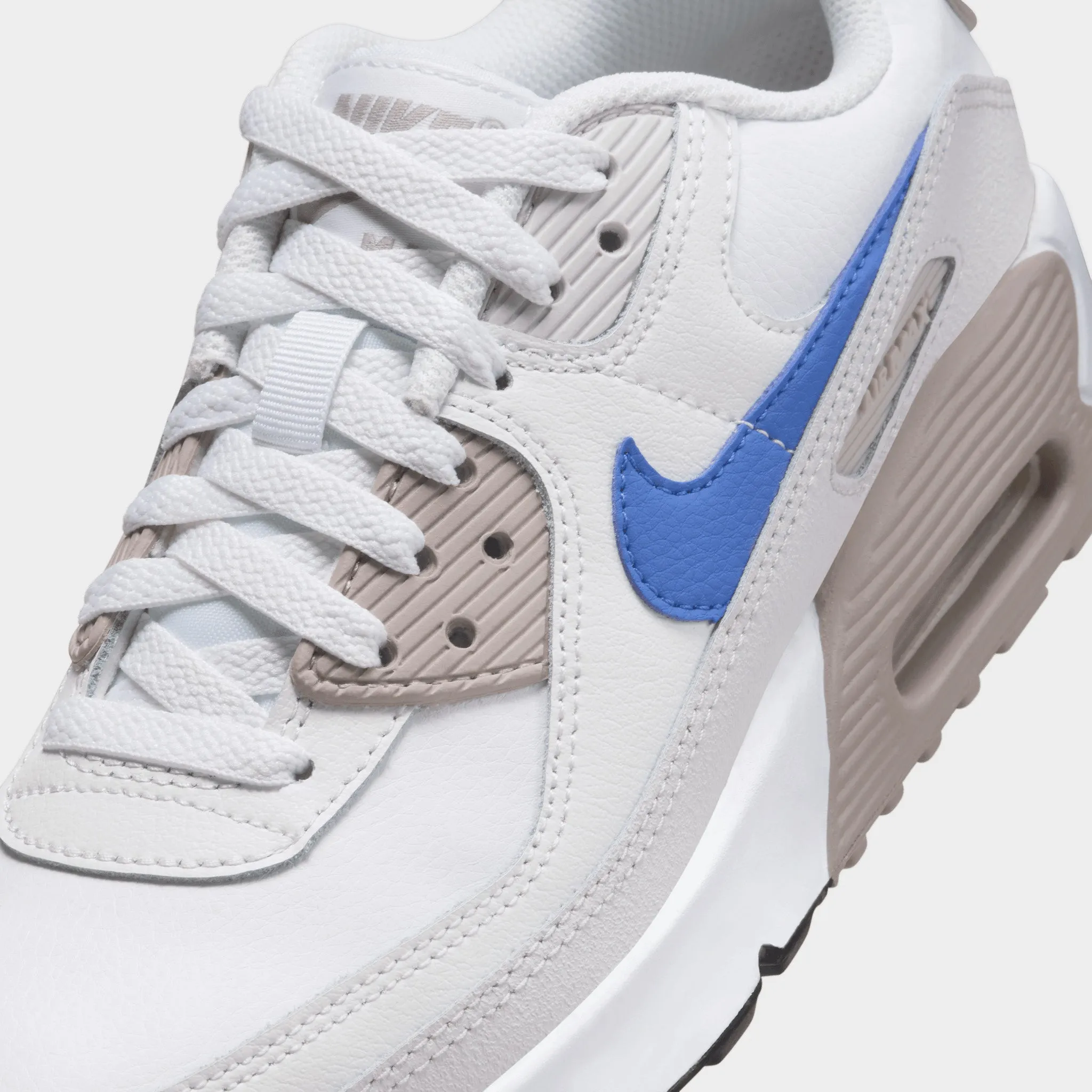 urban - runner Sturdy Construction Nike Air Max 90 GS White / Racer Blue - College Grey