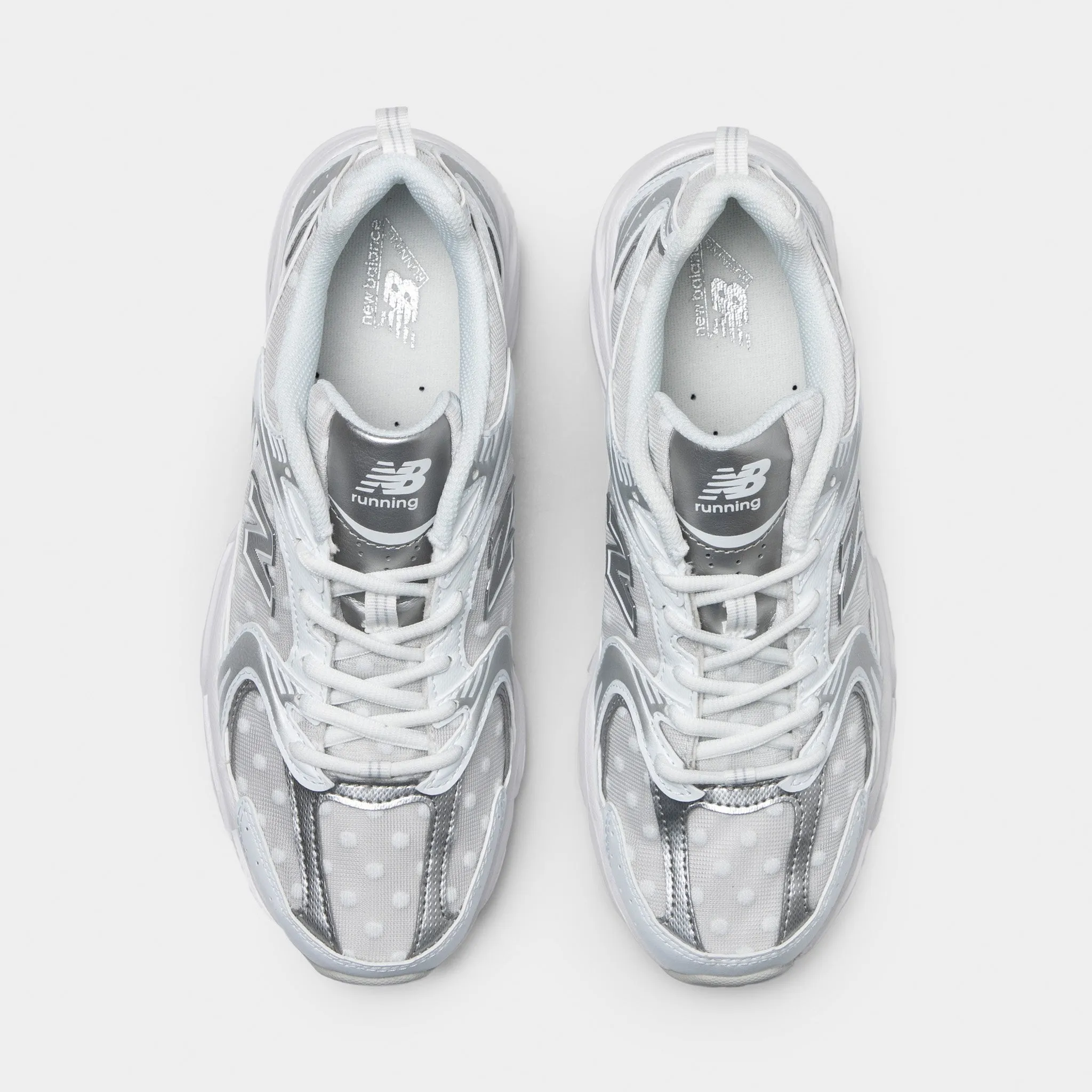 New Balance 530 White / Silver Metallic Enhanced Traction
