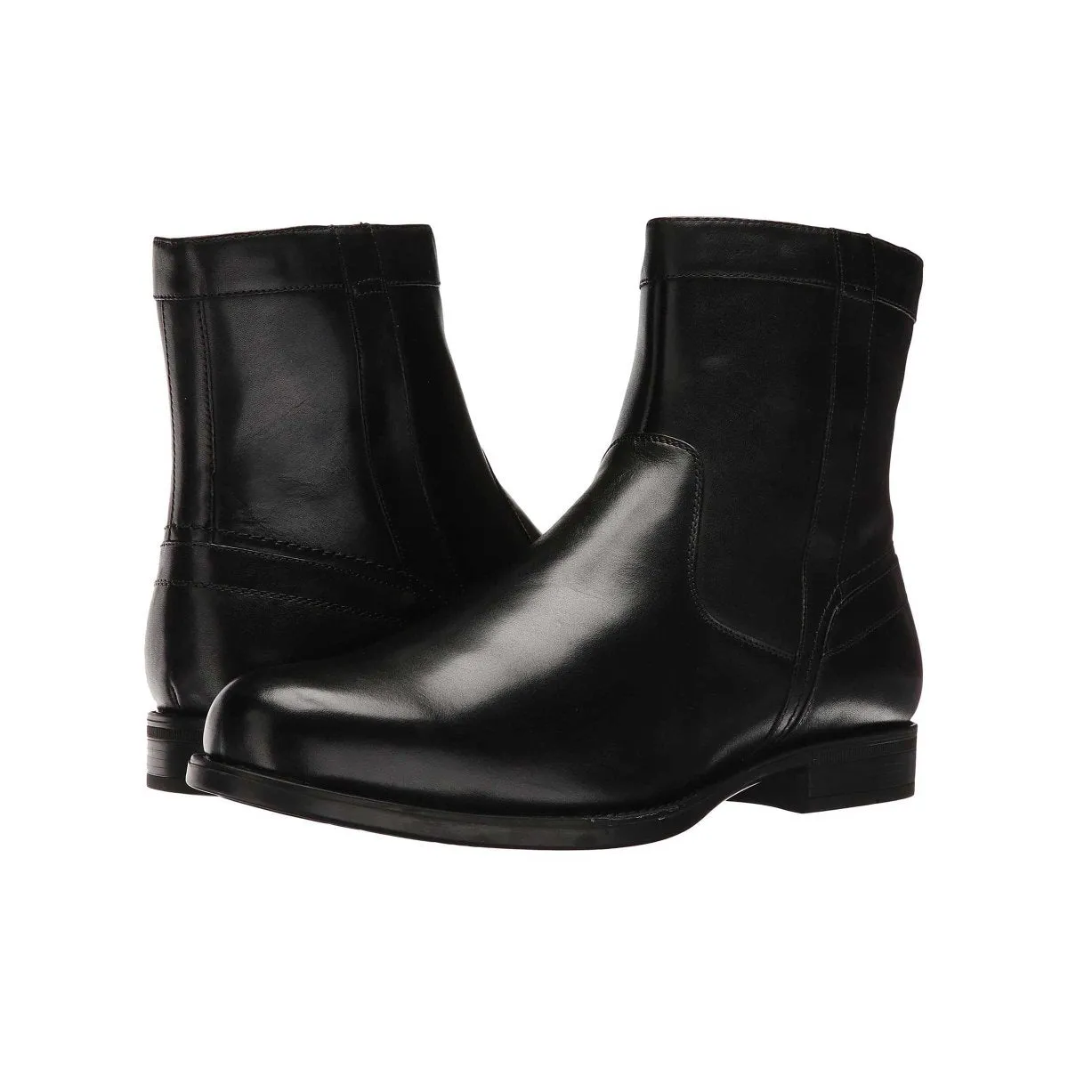 city commute Florsheim Men's Midtown Plain Toe Zip Boot Black