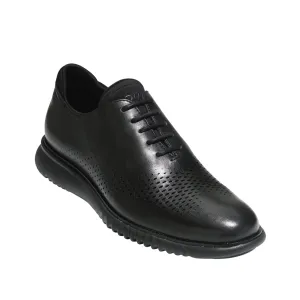 Mens Cole Haan Zerogrand Laser Wingtip Oxford in Black Sleek Design All Day Worker