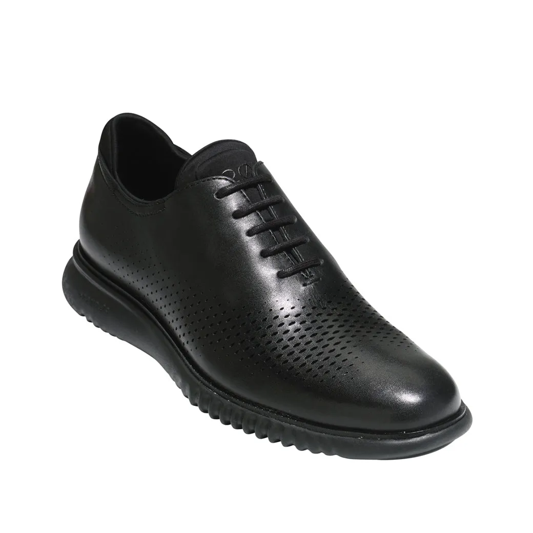 Mens Cole Haan Zerogrand Laser Wingtip Oxford in Black Sleek Design All Day Worker