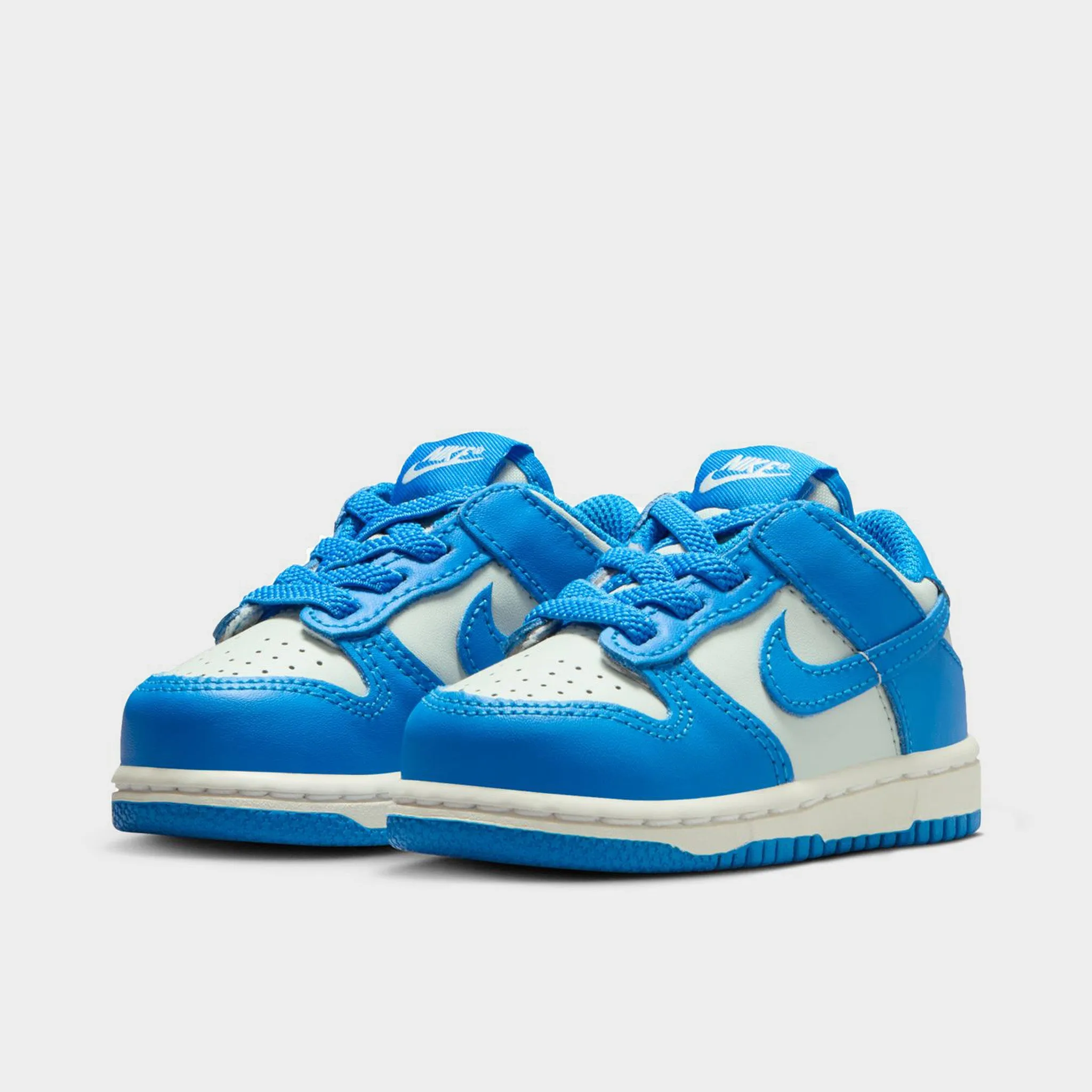 lace up closure Blown Rubber Nike Dunk Low Light Silver / Photo Blue - Sail