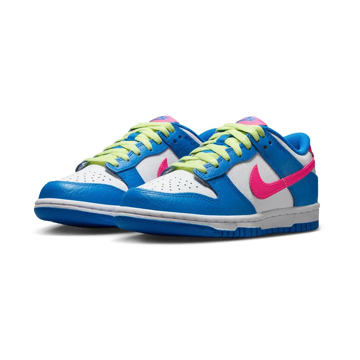 Soul Step Deep Shade Nike Dunk Low 'Blue White Light Lemon Twist Hyper Pink' Big Kids' Shoes