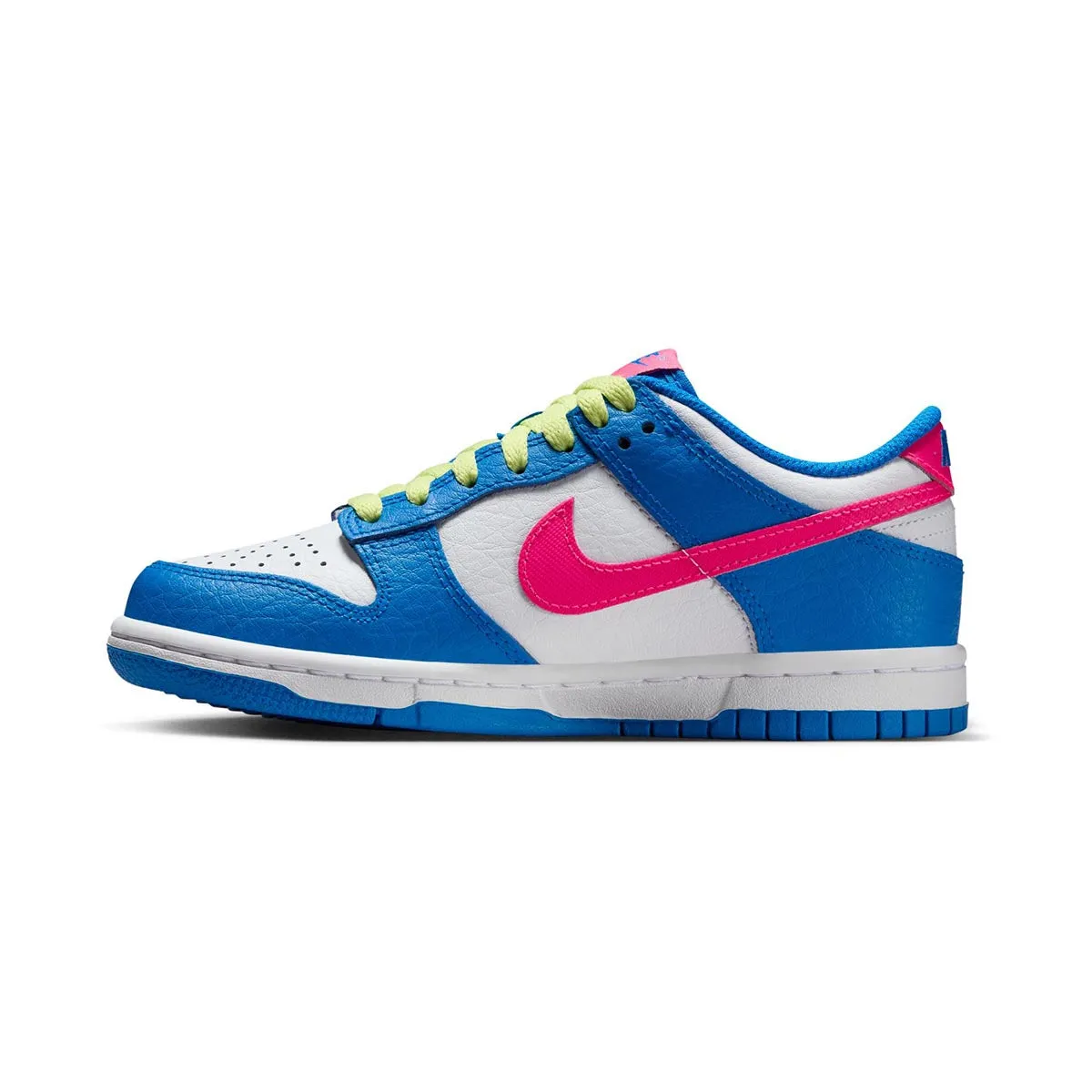 Nike Dunk Low 'Blue White Light Lemon Twist Hyper Pink' Big Kids' Shoes Foam Base