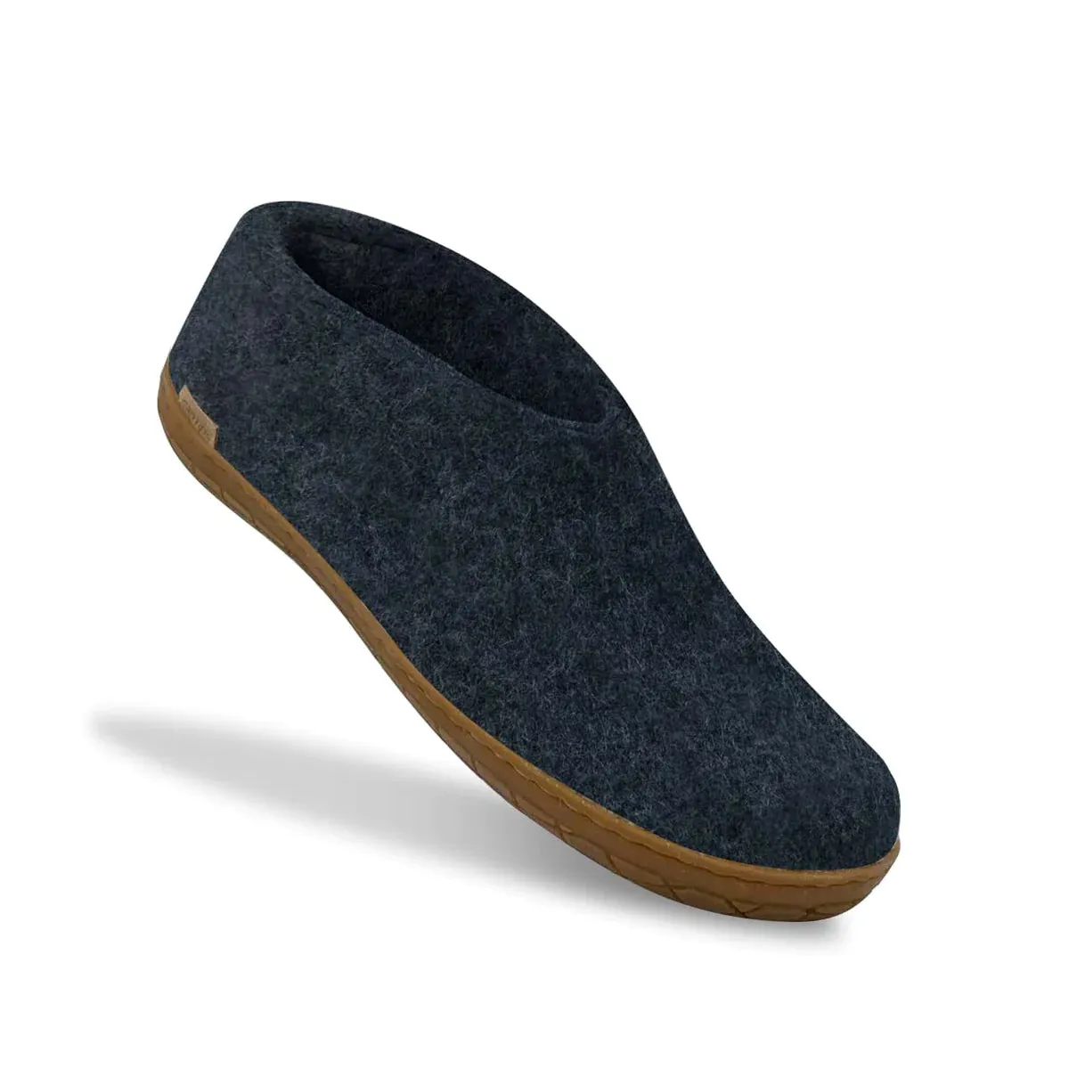 Breathable Lining Cozy Vibes Glerups Slipper: Shoe, Denim, Honey Rubber Sole - AR-10-00