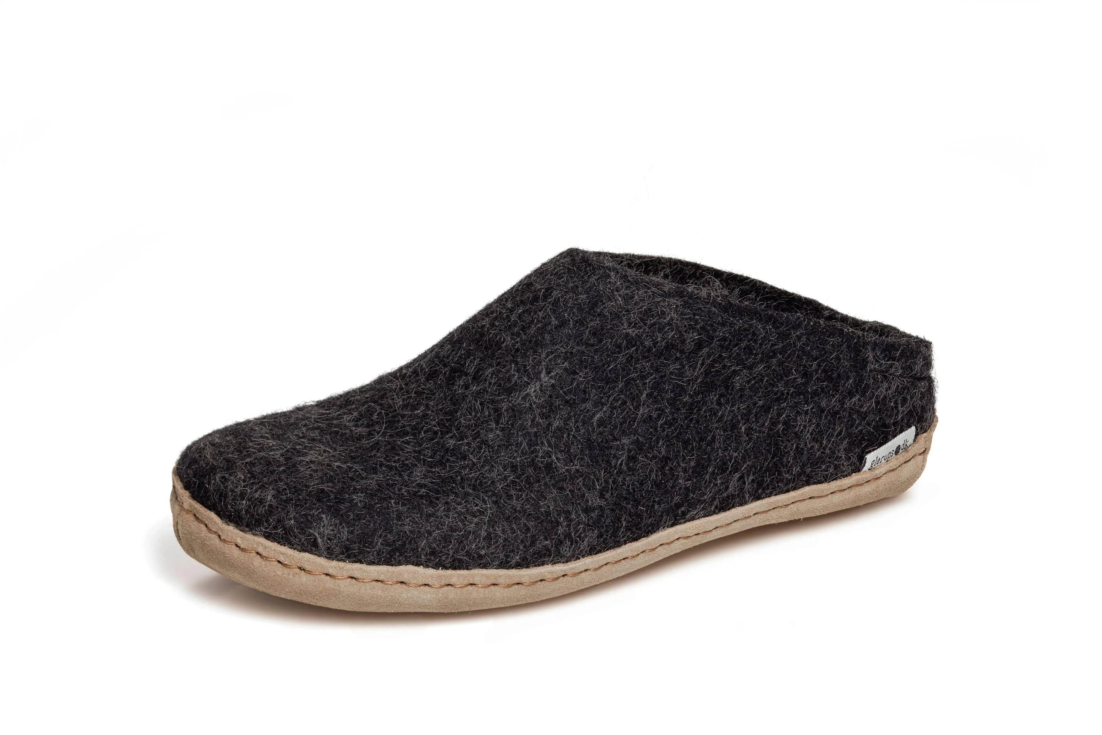Quick Travel Sandals Glerups Slippers: Slip-on, Charcoal, Leather B-02-00
