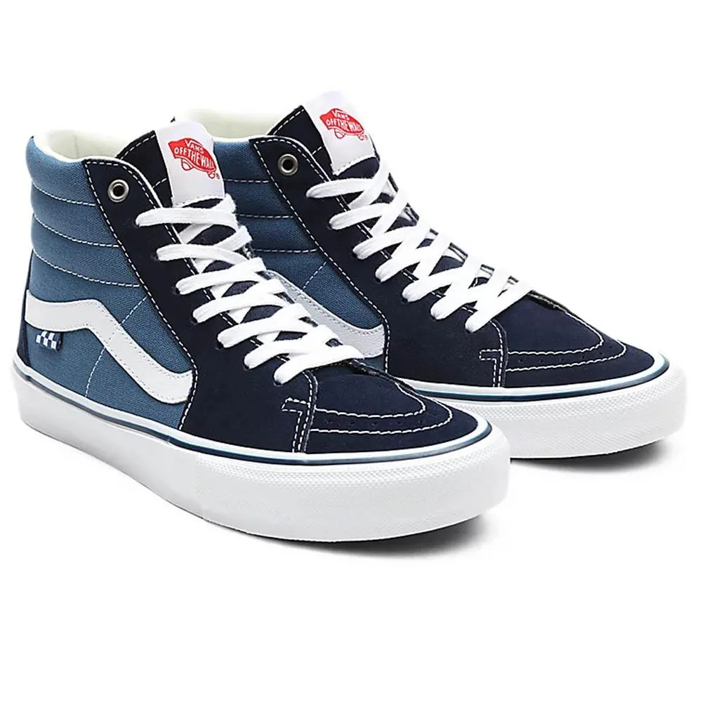 Street Action Sleek Wear Vans Skate Sk8-Hi - Navy/White