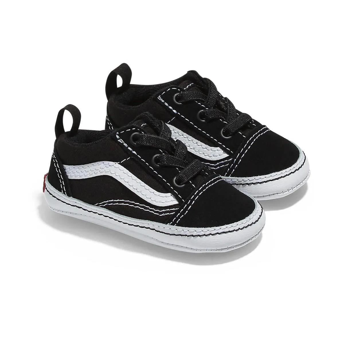 Resilient Comfort Long Lasting Tread Infant Old Skool 'Black/White' Crib Shoe