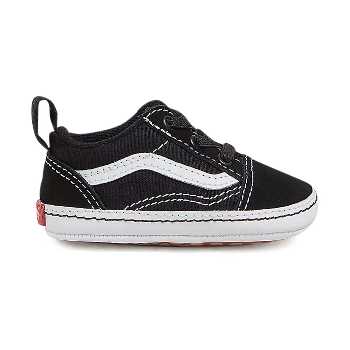 Comfort Padding Ultra light Infant Old Skool 'Black/White' Crib Shoe