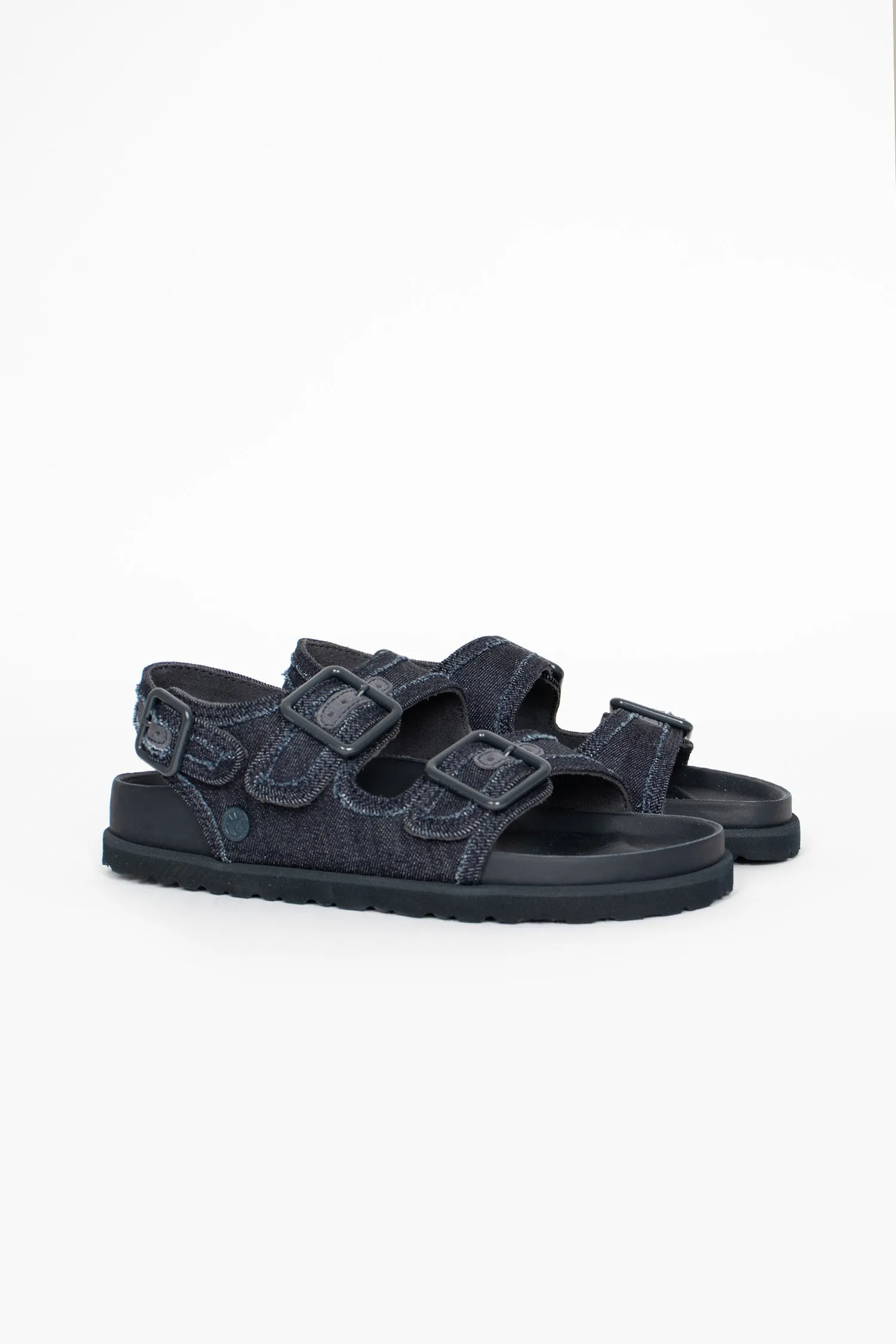 Versatile Waterproof Design Milano Stone Washed Sandal Dark Washed Denim