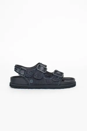 Milano Stone Washed Sandal Dark Washed Denim Indie Core Pastel Glow