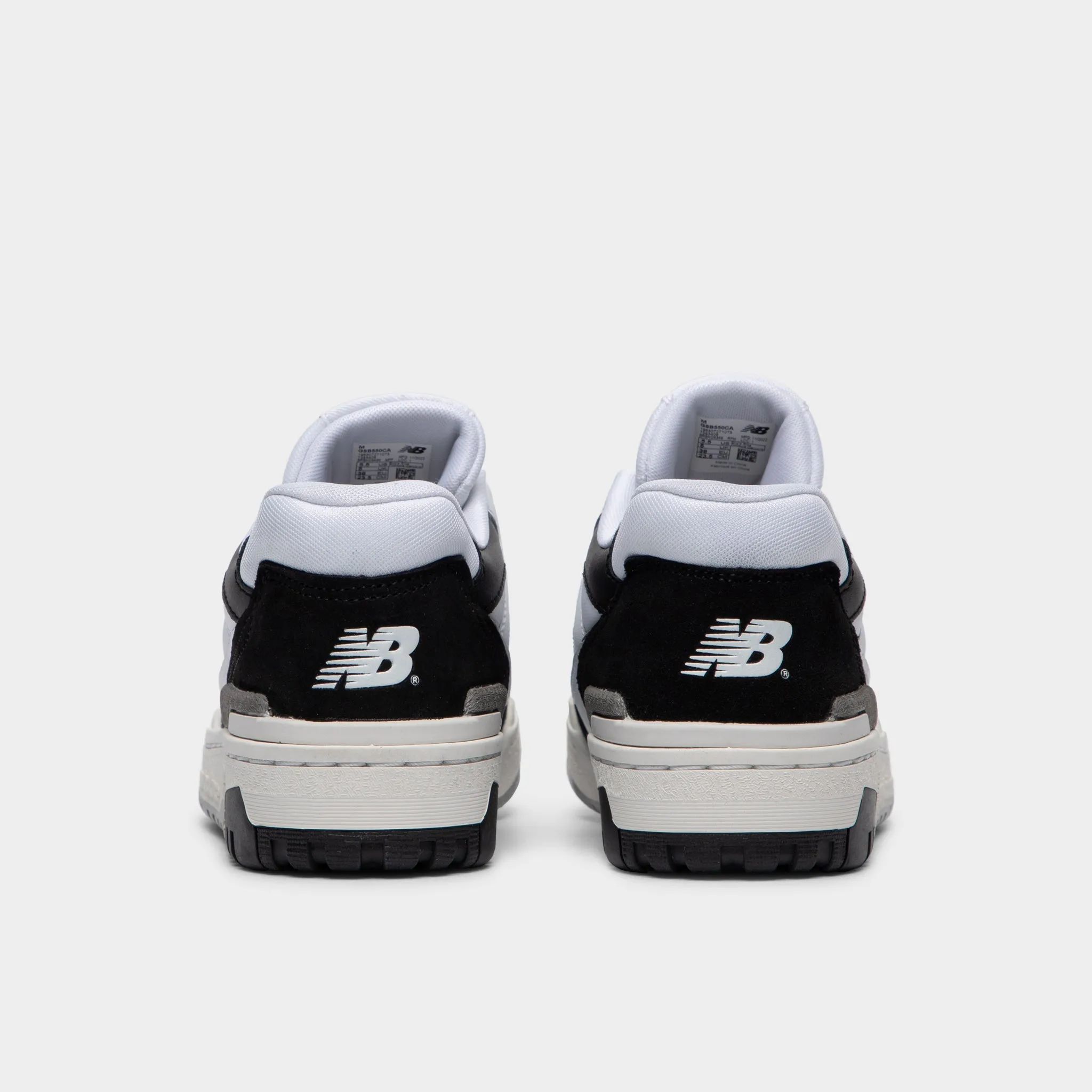 New Balance Junior Boys' GSB550CA White / Black Seamless Toe Box LaceUp