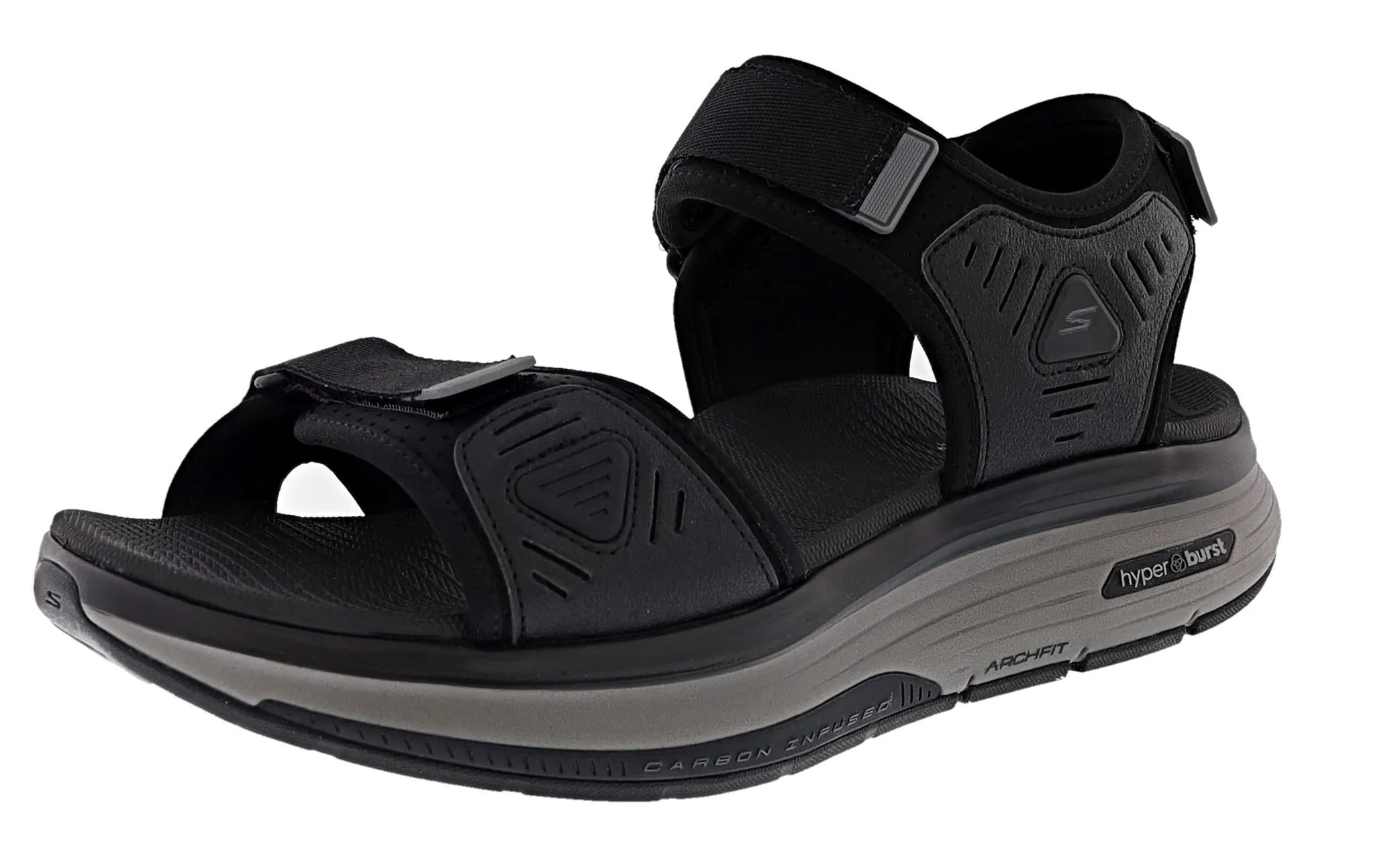 Good Grip Toe box space Skechers Men's Go Walk Workout Walker Hook & Loop Strap Sandals