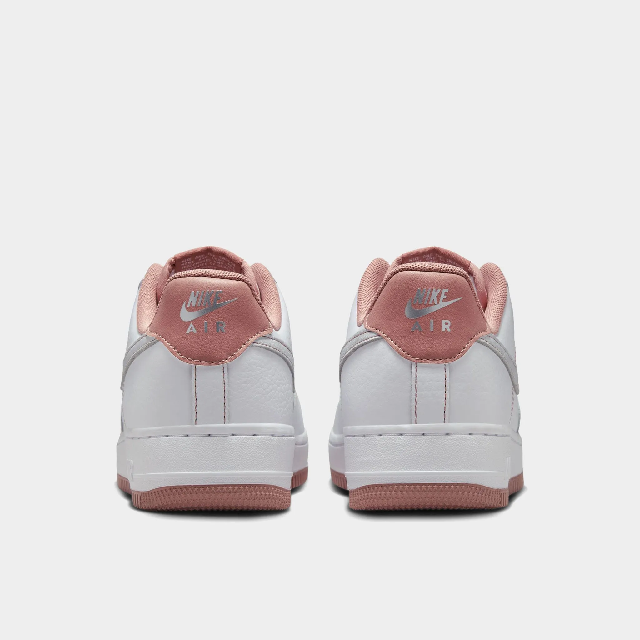 Nike Women's Air Force 1 '07 Mini Jewel White / Particle Pink - Metallic Silver Turbo Grip
