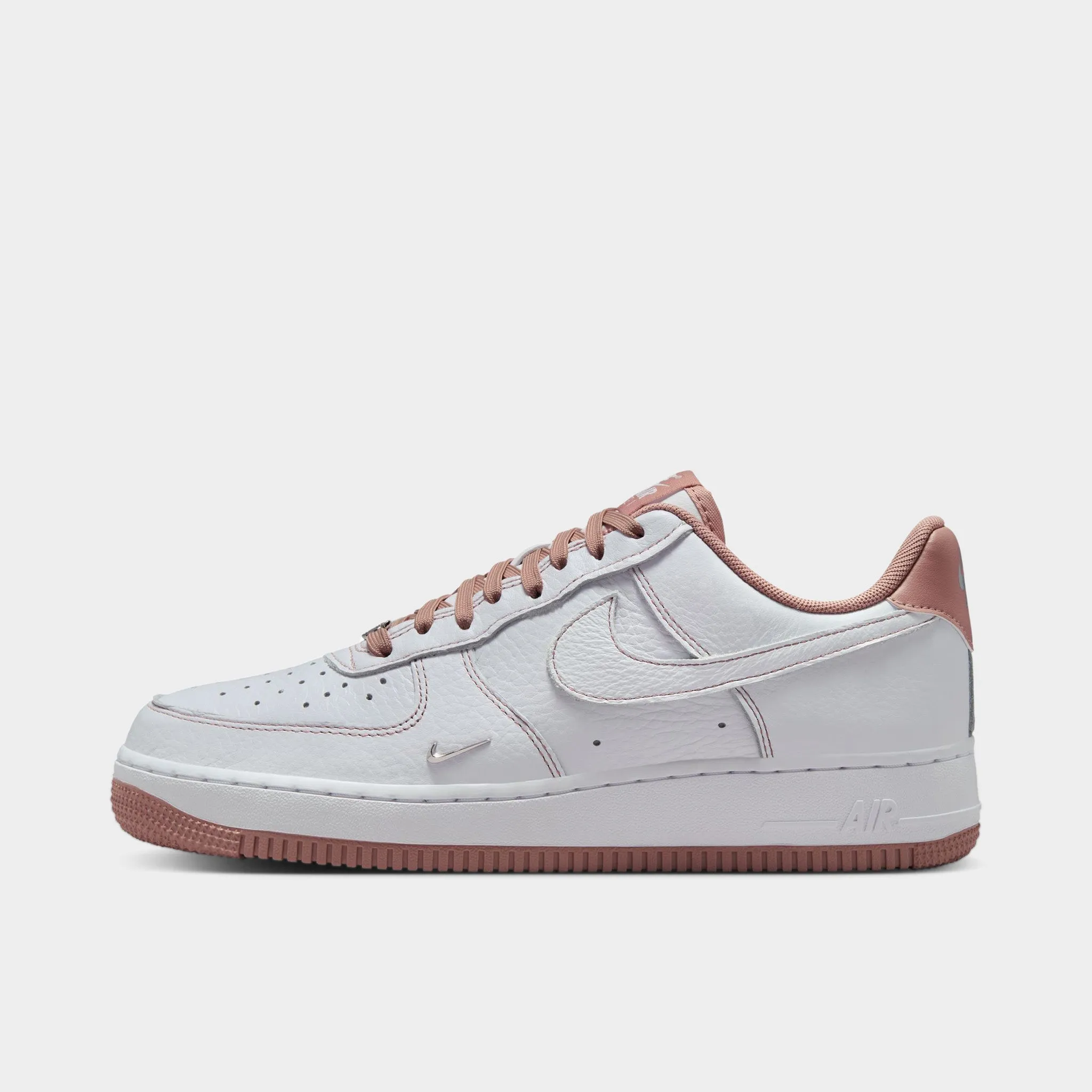 Step Transition Boost Comfort Flexibility Nike Women's Air Force 1 '07 Mini Jewel White / Particle Pink - Metallic Silver