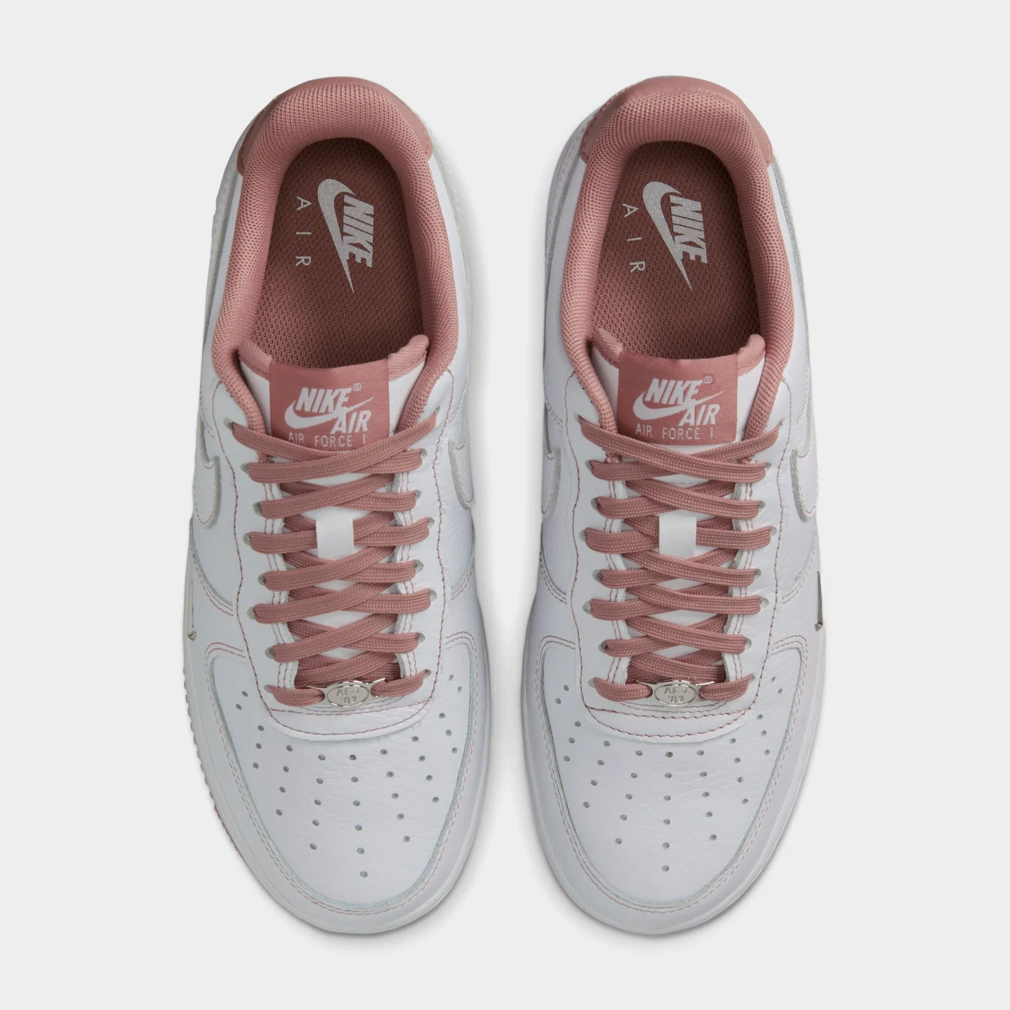 Quick Dry Liner Nike Women's Air Force 1 '07 Mini Jewel White / Particle Pink - Metallic Silver