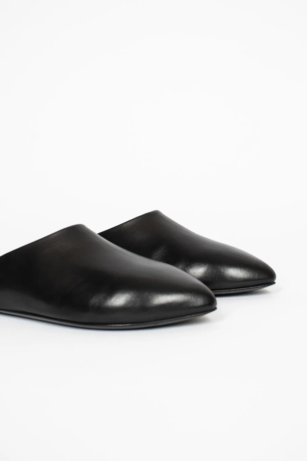 Leather Upper Sfoglia Sabot  Black