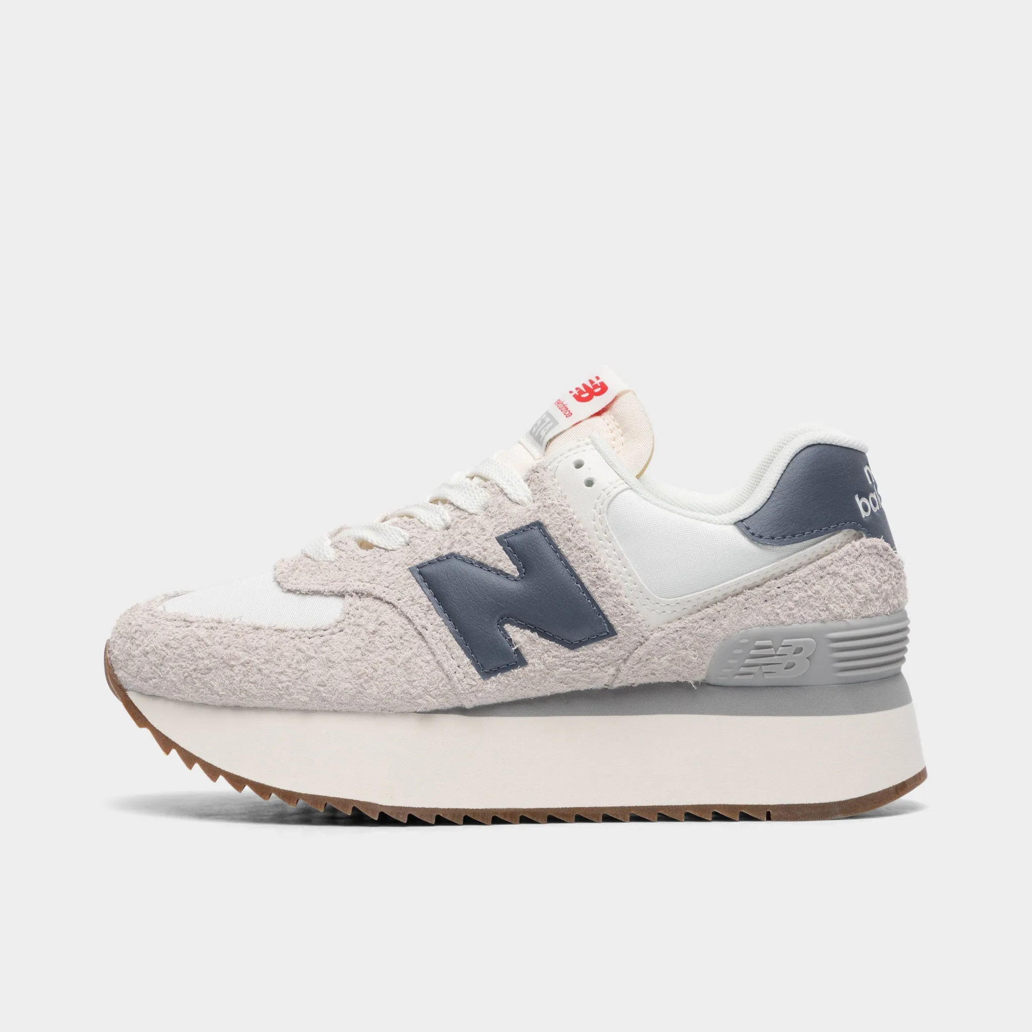 New Balance Women's WL574ZQA Moonbeam / Sea Salt running with a rubber outsole customer - satisfaction