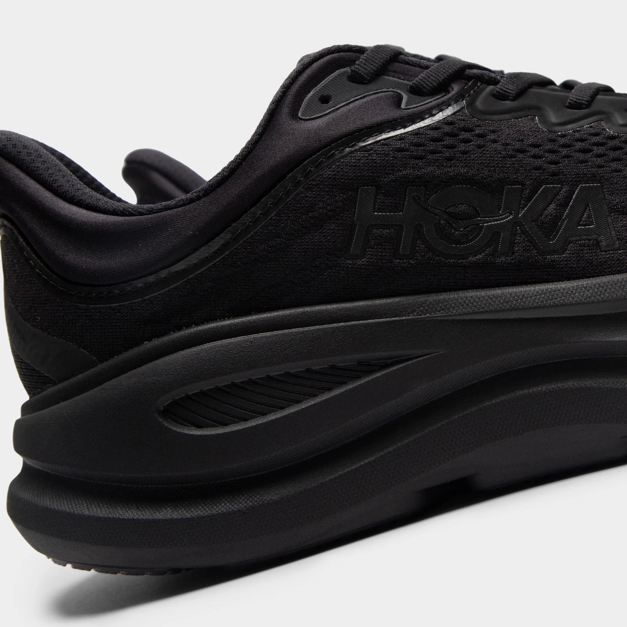 color - green ultimate - running Hoka Bondi 9 Black / Black