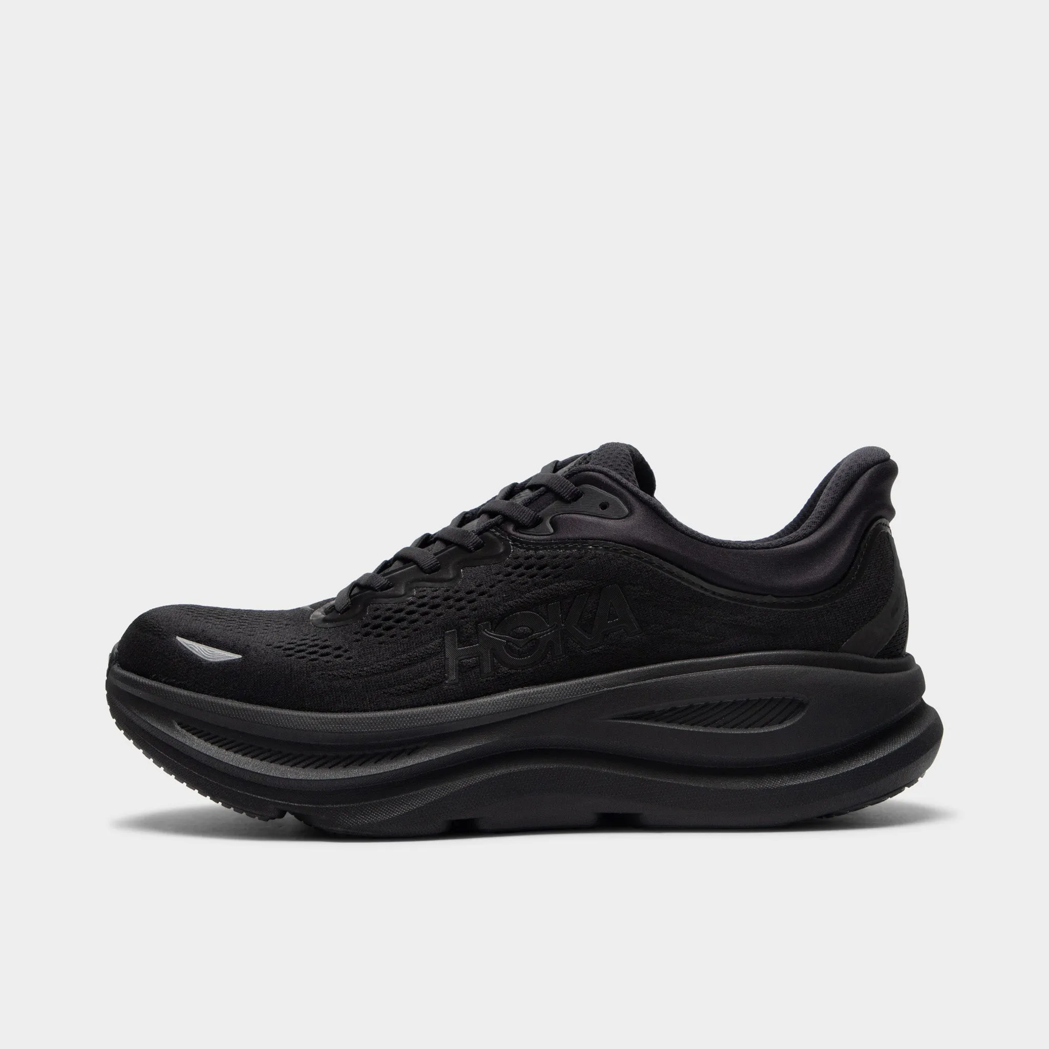 Hoka Bondi 9 Black / Black timeless reflective - details -