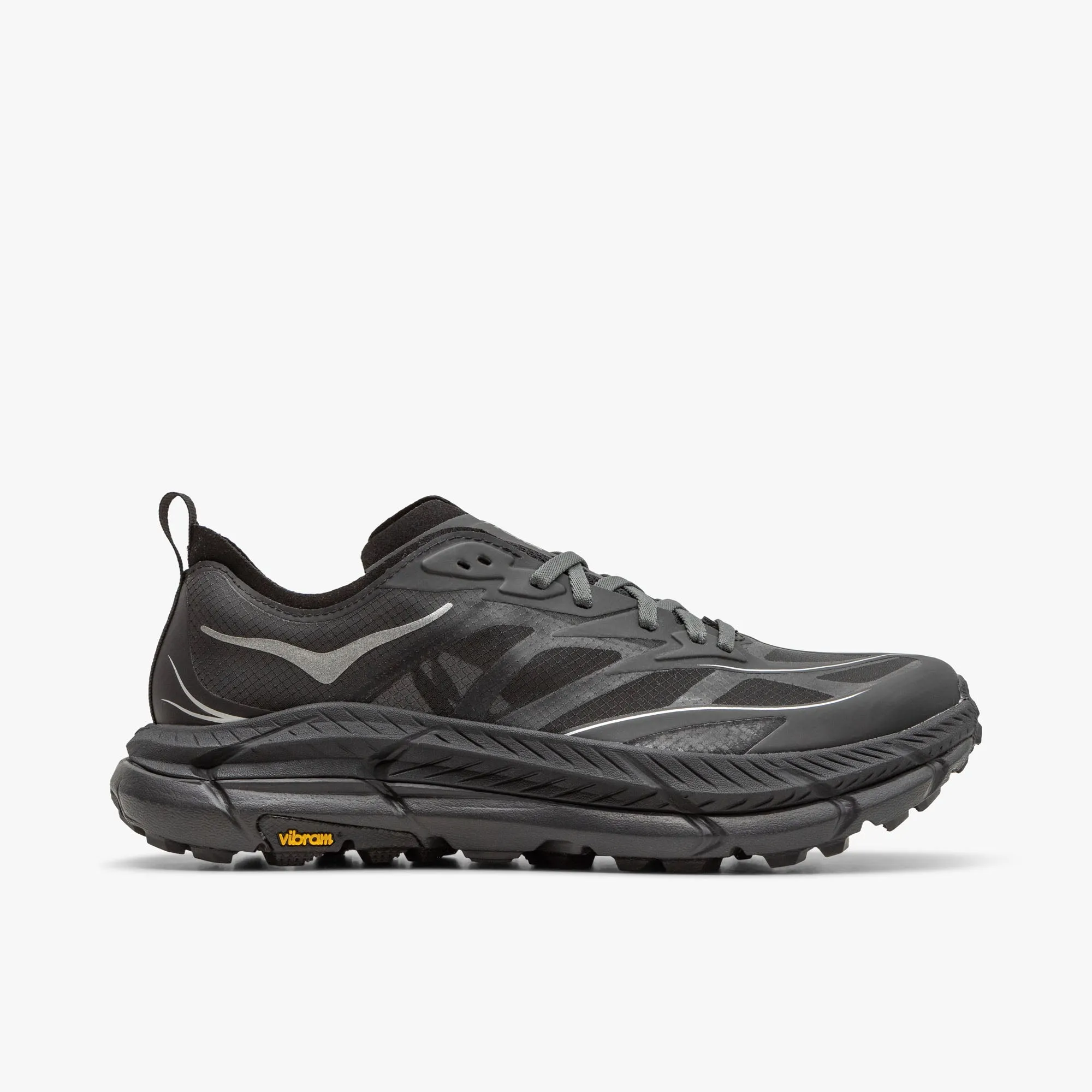 Hoka Mafate Speed 4 Lite Black / Outer Orbit elastic band shoes running sneakers