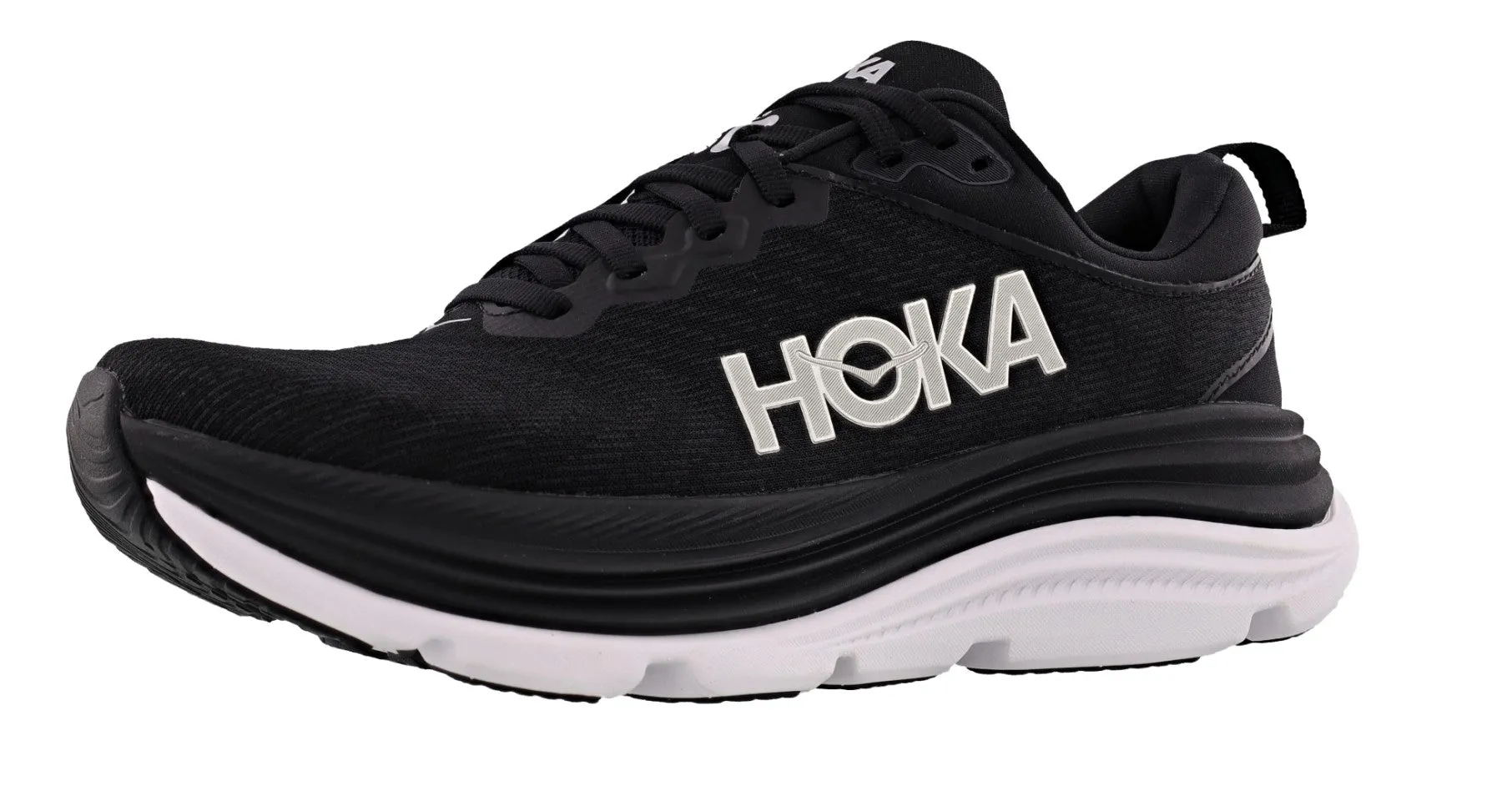 narrow - base - feature shoes Reflective details Hoka Women's  Gaviota 5 Ultra Marathon Cushioned Running Shoes