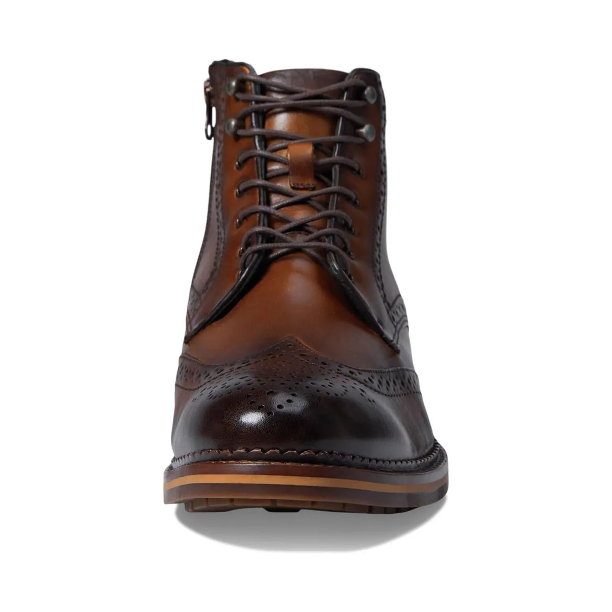 Johnston & Murphy Men's XC Flex Connelly Wingtip Boot Tan Cabin Cozy Premium Material