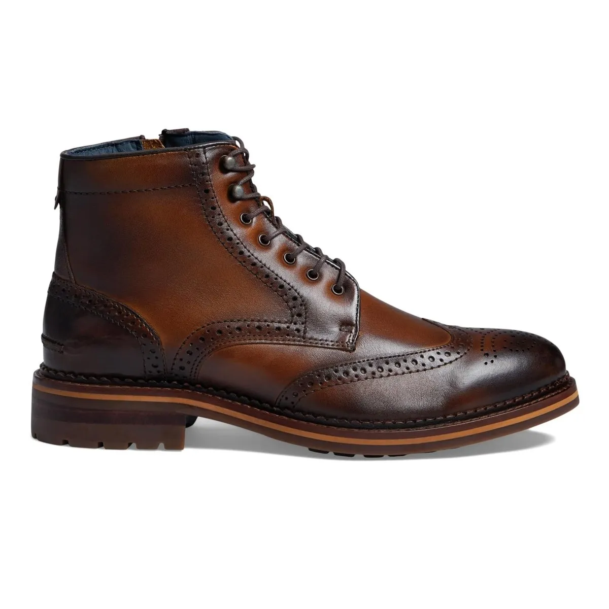 Wind Shield Johnston & Murphy Men's XC Flex Connelly Wingtip Boot Tan