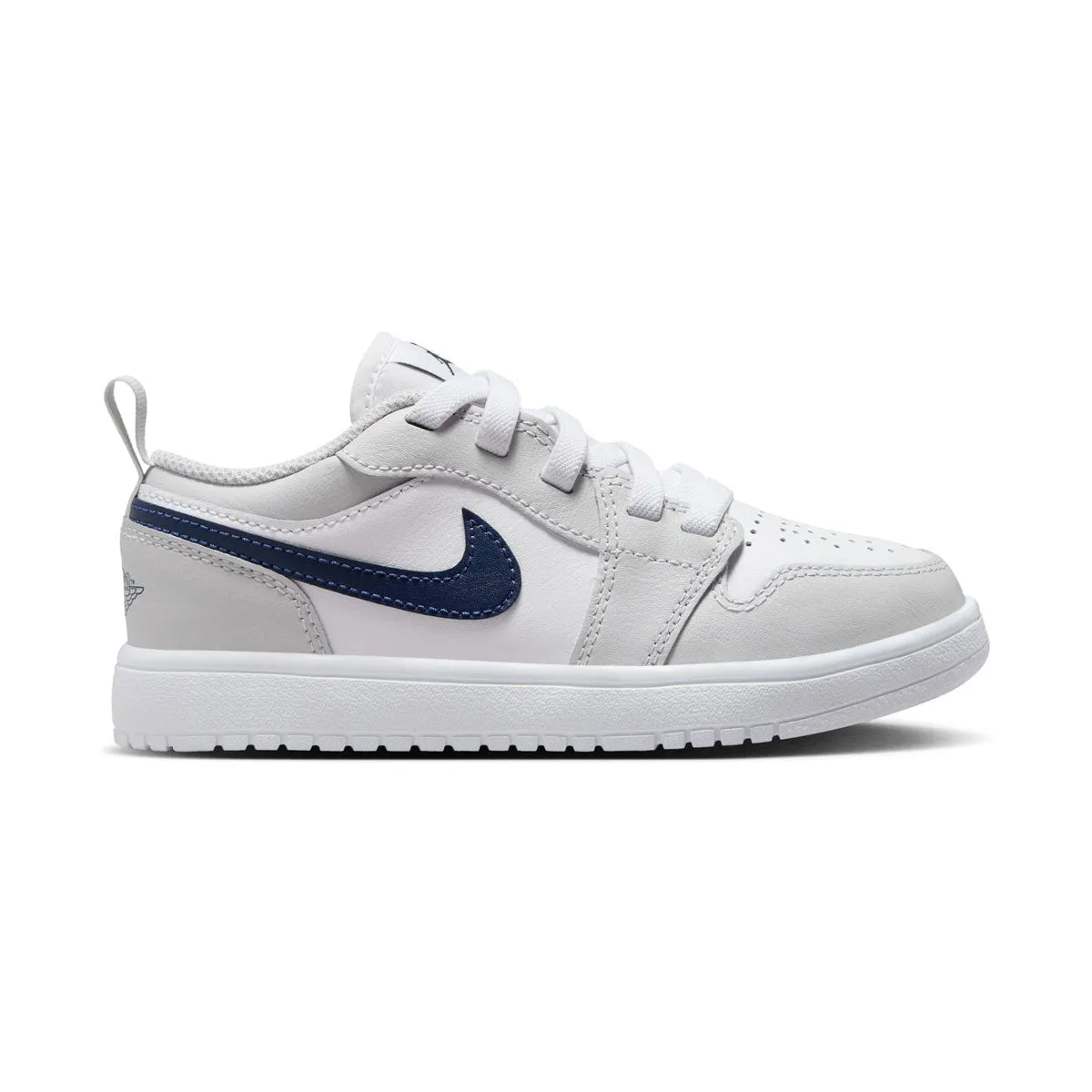 Silver Shine Jordan 1 Low Alt 'Midnight Navy Blue Gray Neutral' Little Kids' Shoes