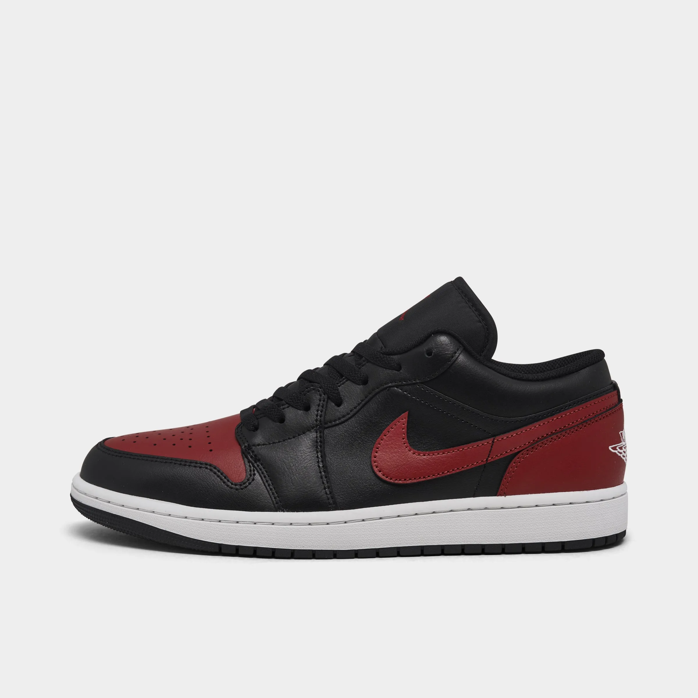 Jordan 1 Low Black / Varsity Red - Summit White Impact Resistant Plate