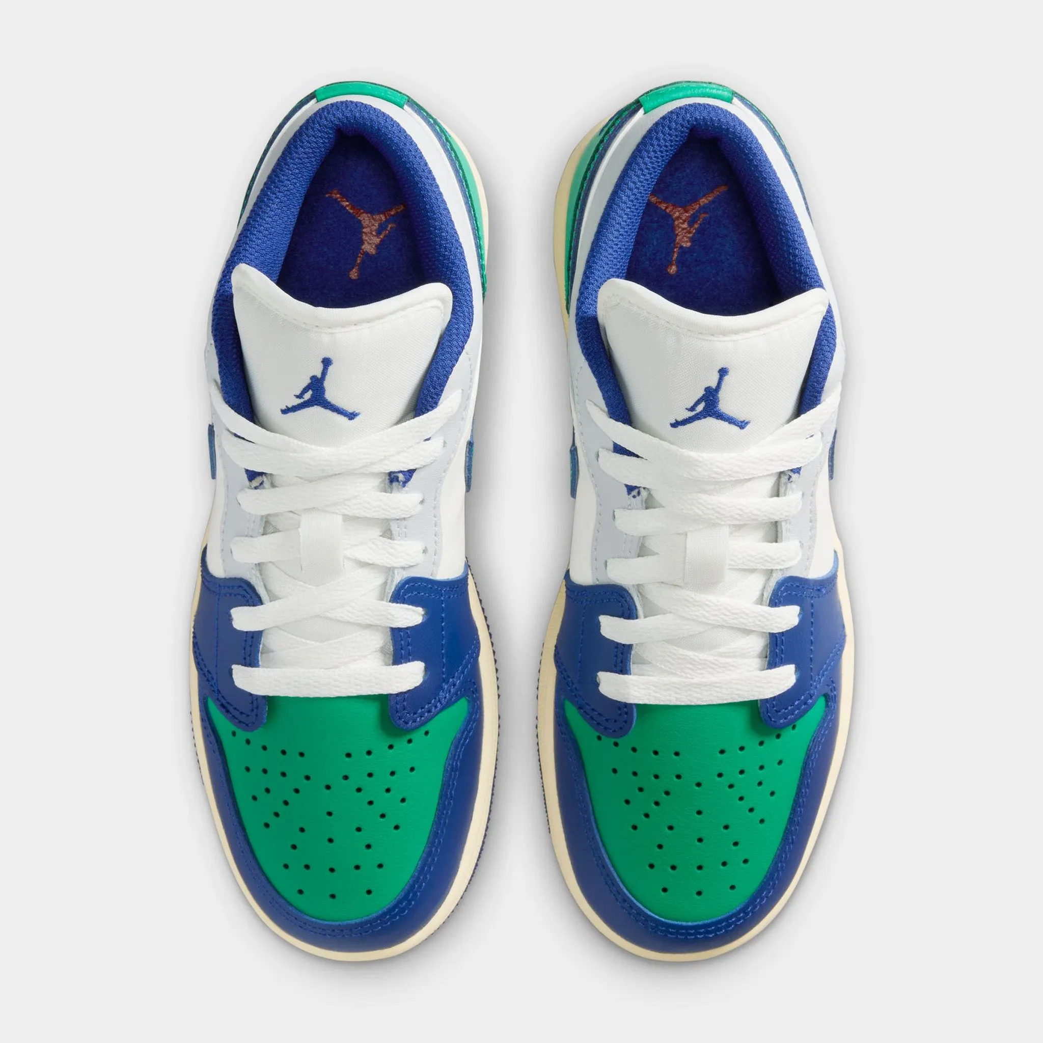 Jordan 1 Low GS Sail / Deep Royal Blue - Stadium Green ErgonomicDesign Hoop Support