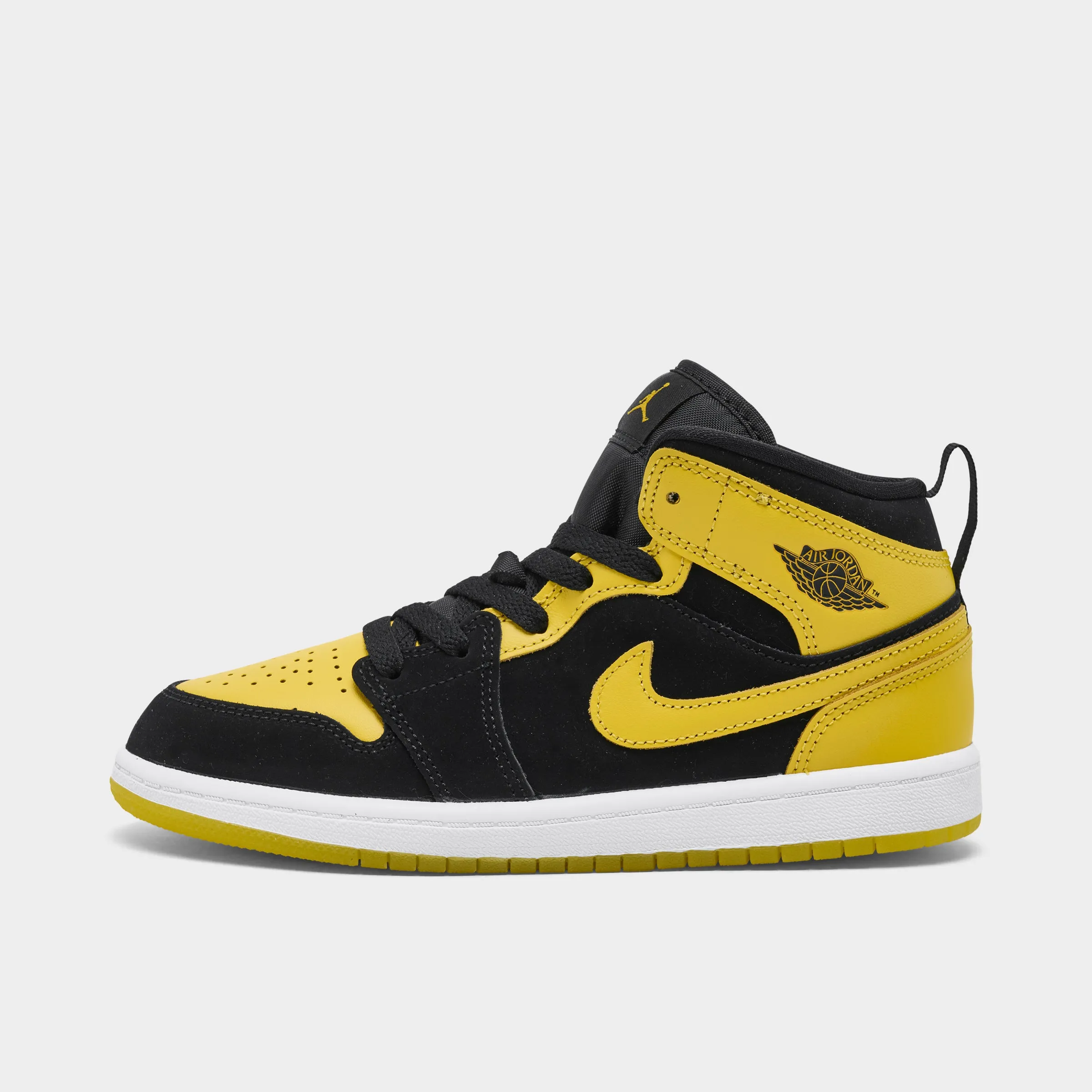 Jordan 1 Mid PS Black / Varsity Maize - White Comfort Play Pro Build