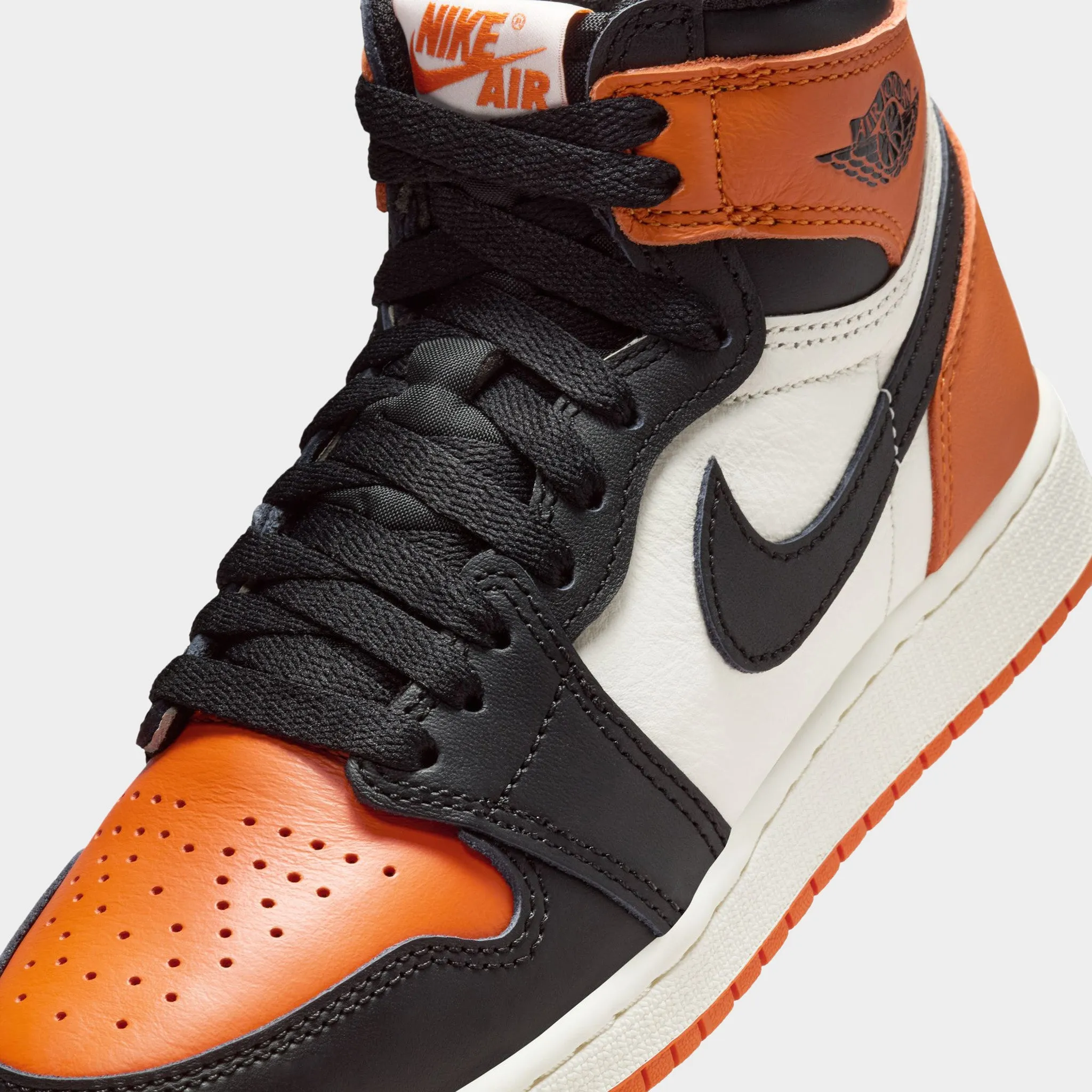 Extended Width Options Jordan 1 Retro High OG GS Black / Sail - Starfish