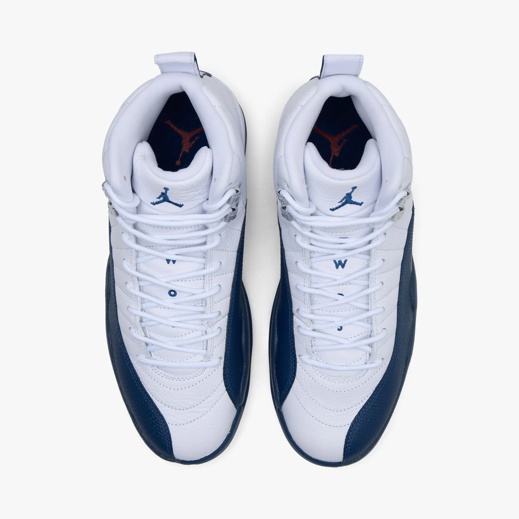 3D printed midsole Smooth Curve Jordan 12 Retro White / French Blue - Metallic Silver