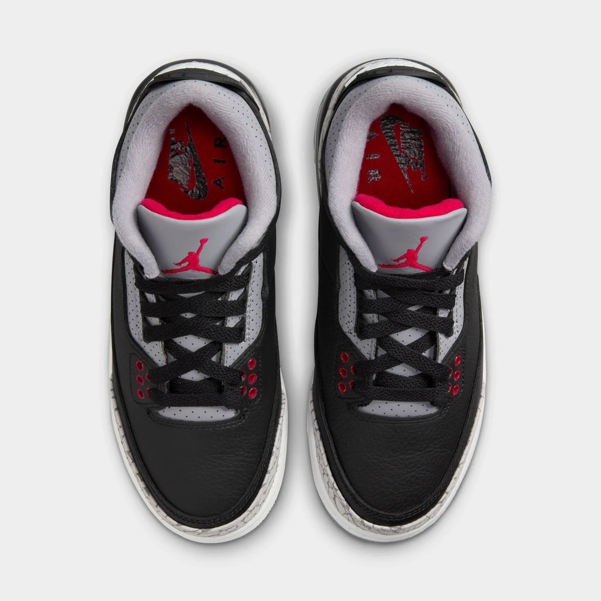 Jordan 3 Retro GS Black / Fire Red - Cement Grey Adaptive Cushion Pods