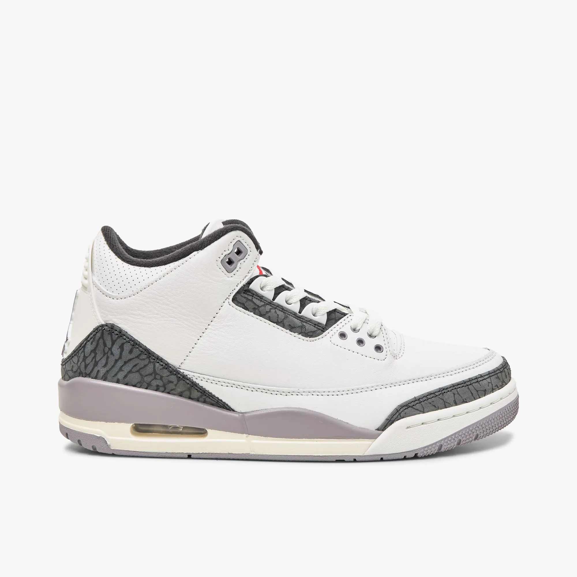 Step Soft Jordan 3 Retro Summit White / Fire Red - Cement Grey
