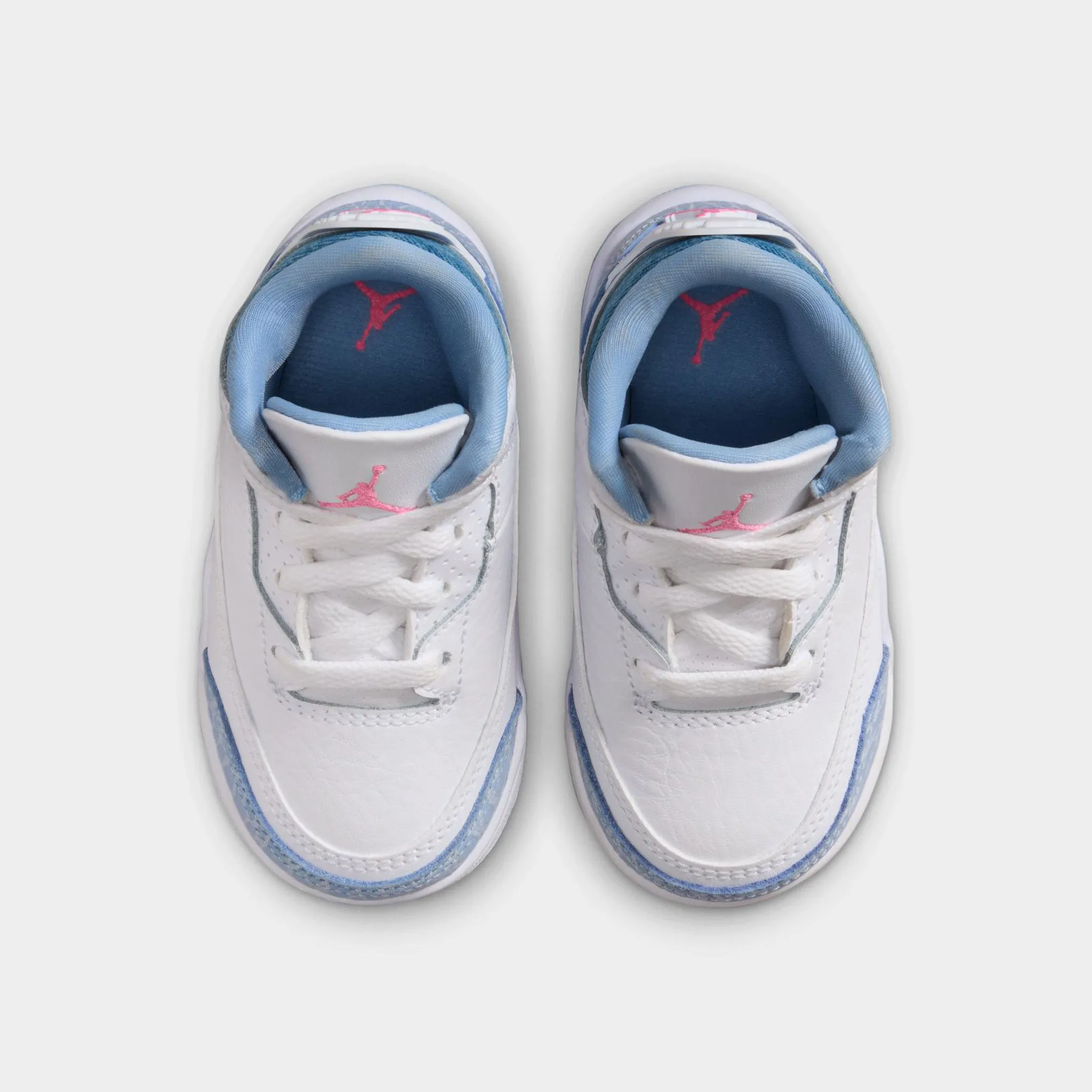 Classic Non Marking Rubber Outsole Jordan 3 Retro TD White / Pink Glow - Cobalt Bliss